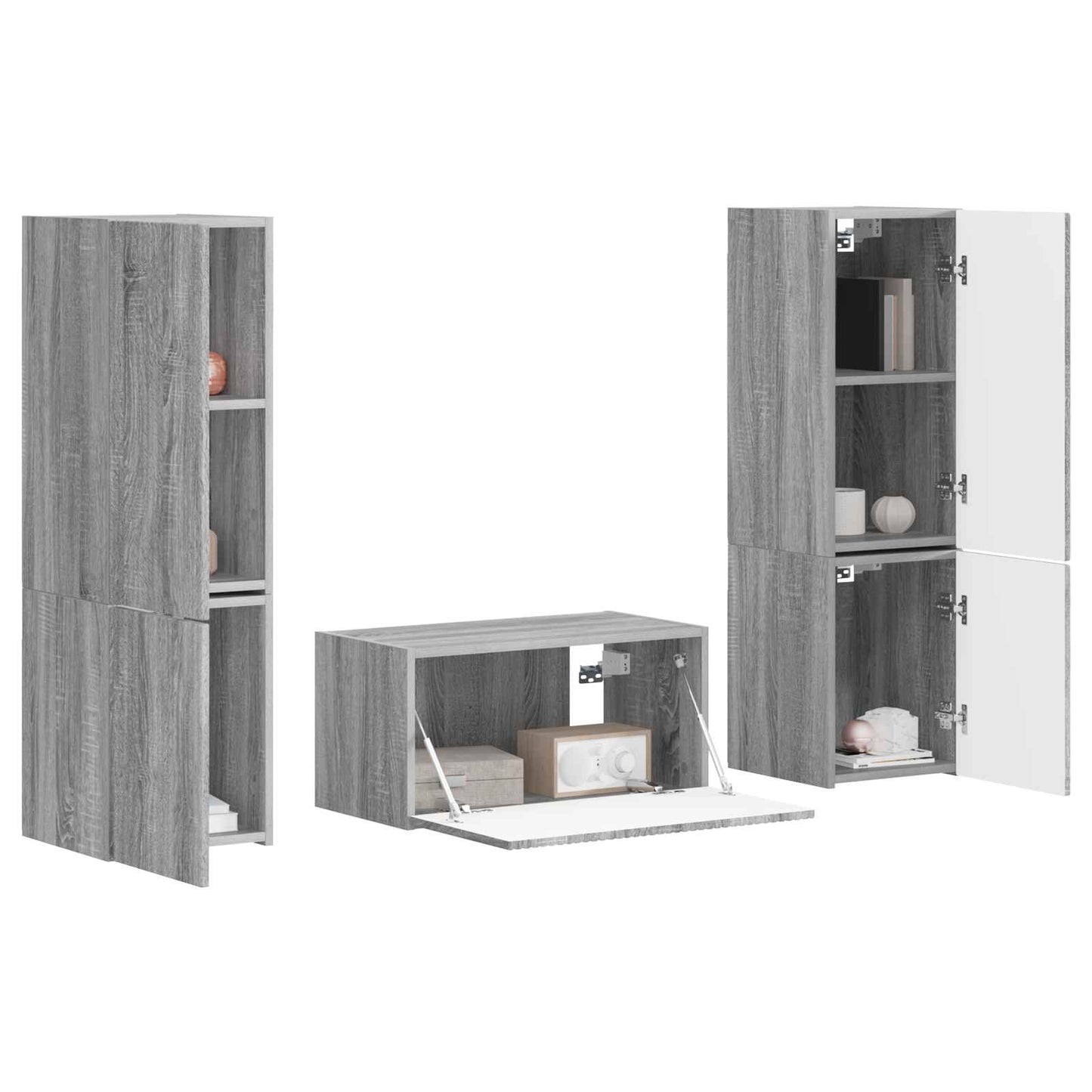 TV-Schrankset 5 pcs Graues Sonoma Holzwerkstoff