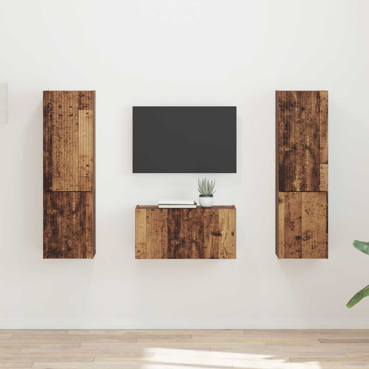 TV-Schrankset 5 pcs Altholz Holzwerkstoff