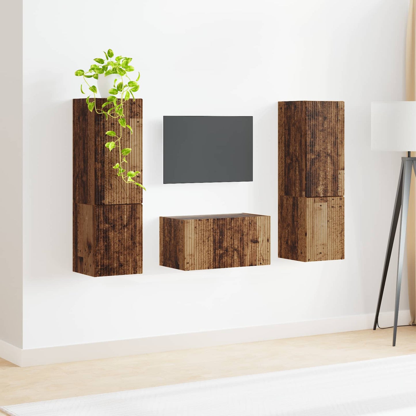 TV-Schrankset 5 pcs Altholz Holzwerkstoff