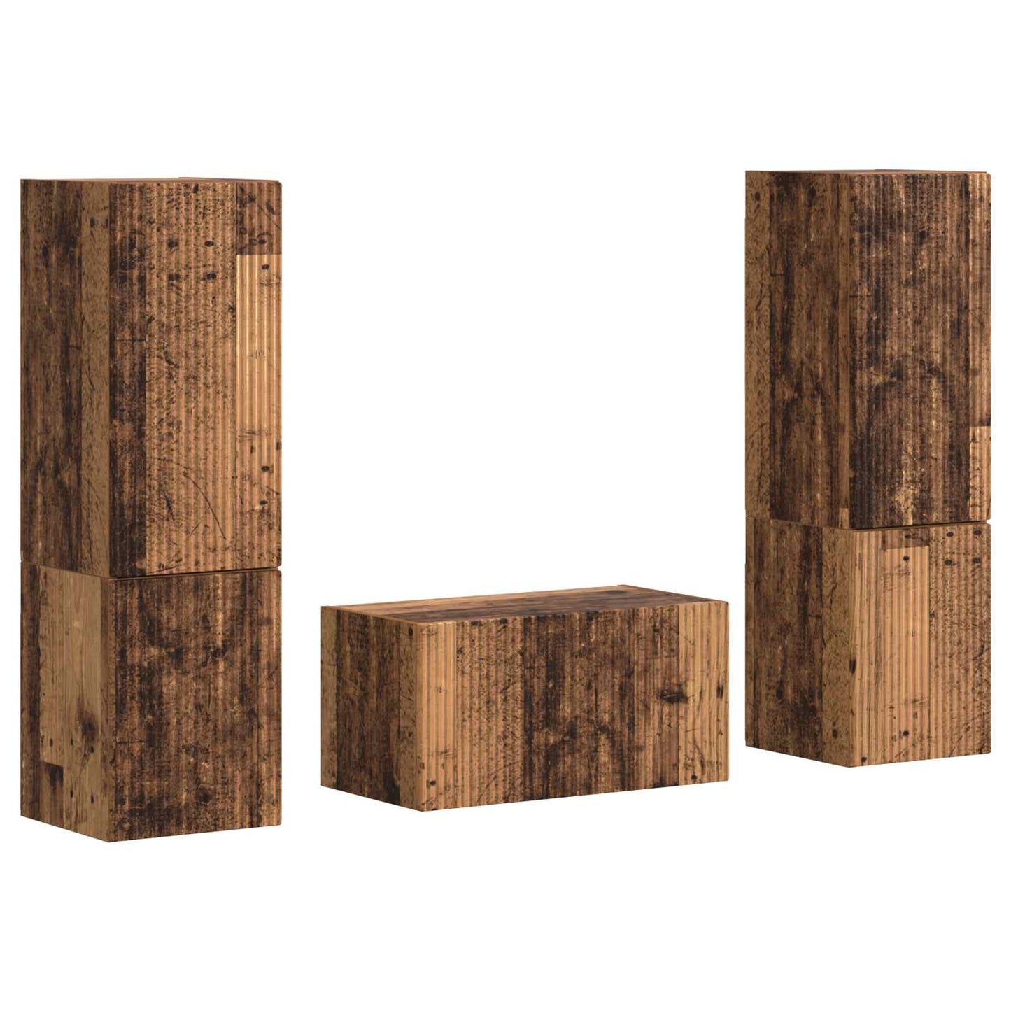 TV-Schrankset 5 pcs Altholz Holzwerkstoff