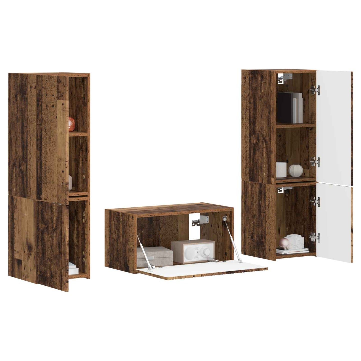 TV-Schrankset 5 pcs Altholz Holzwerkstoff