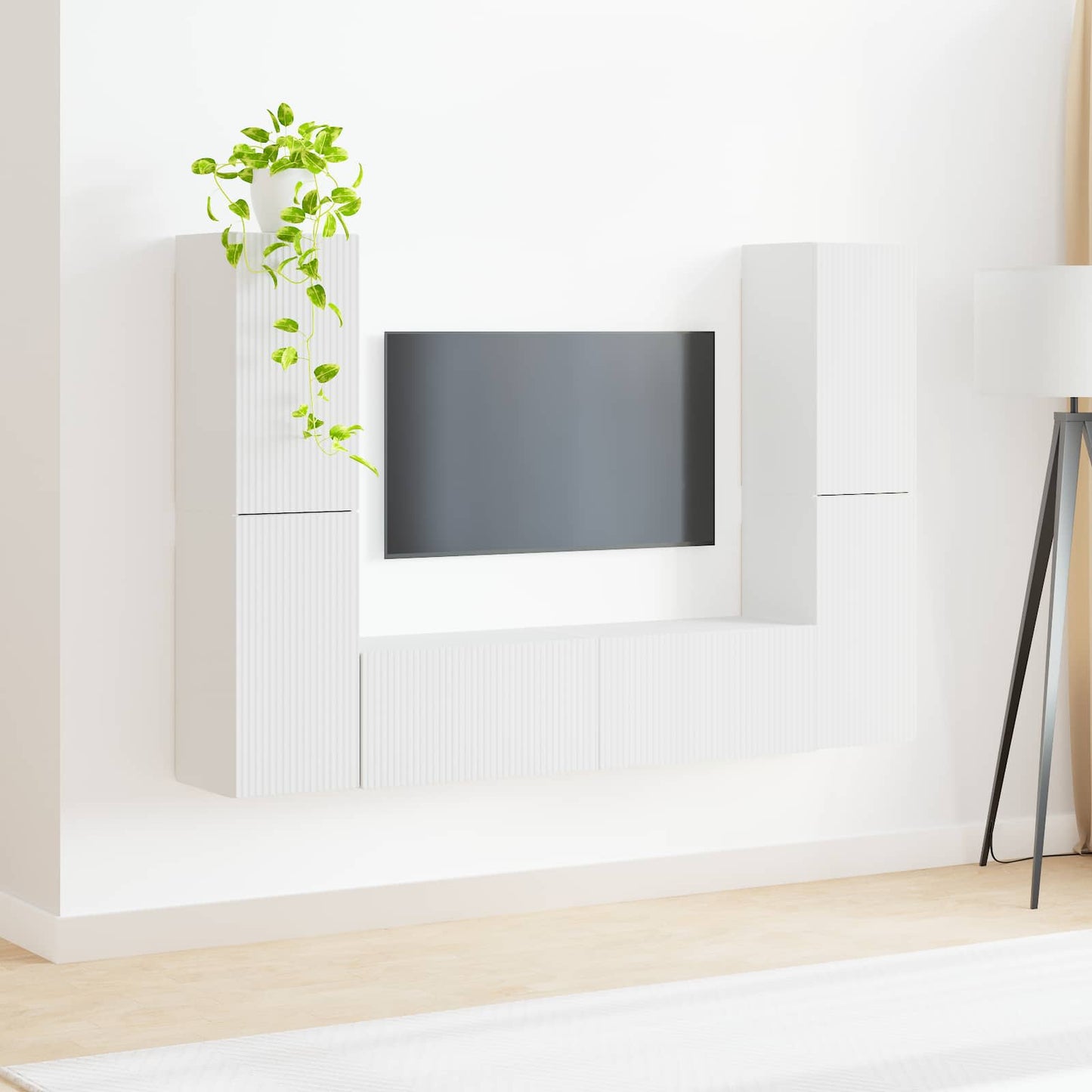 TV-Schrankset 6 pcs Weiß Holzwerkstoff