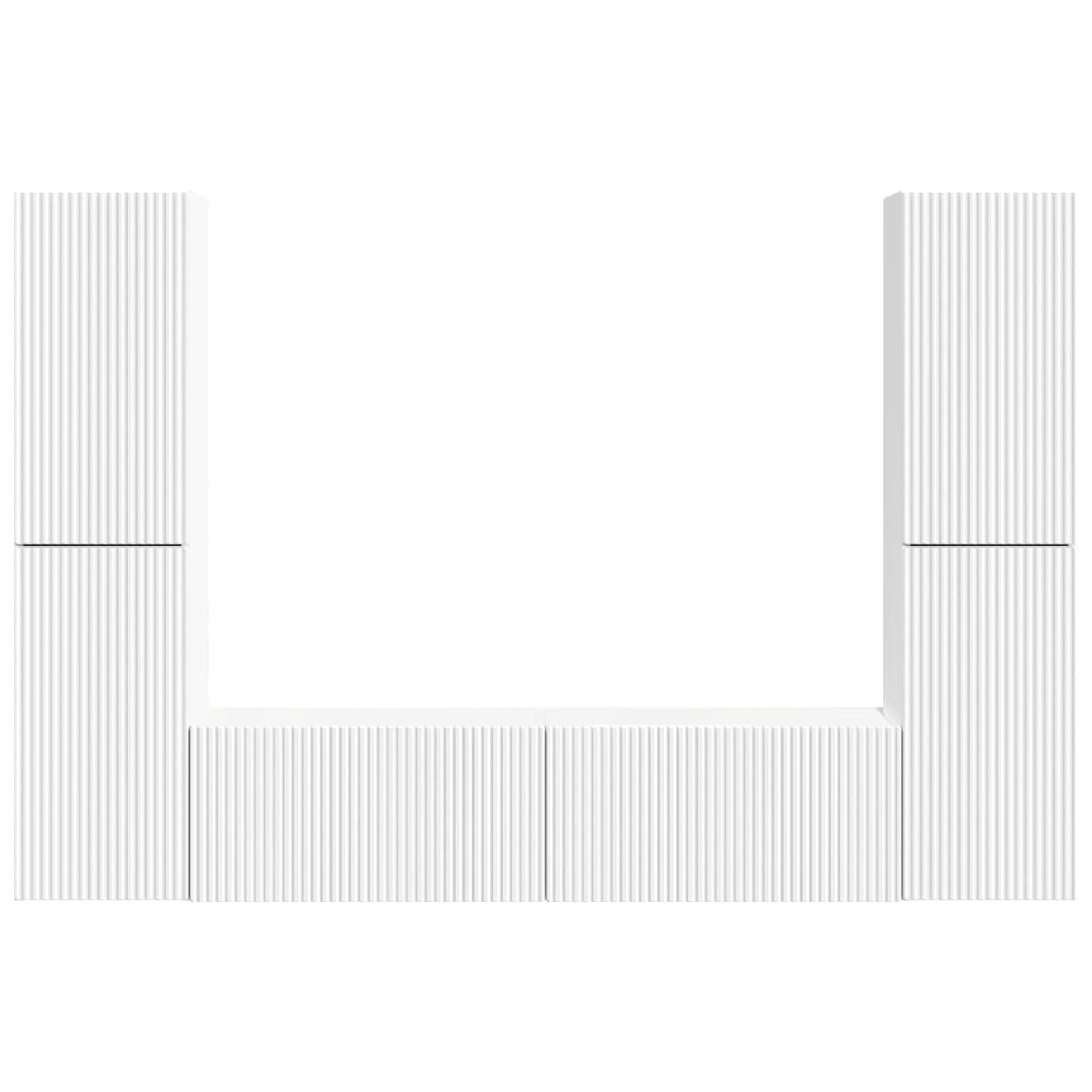 TV-Schrankset 6 pcs Weiß Holzwerkstoff