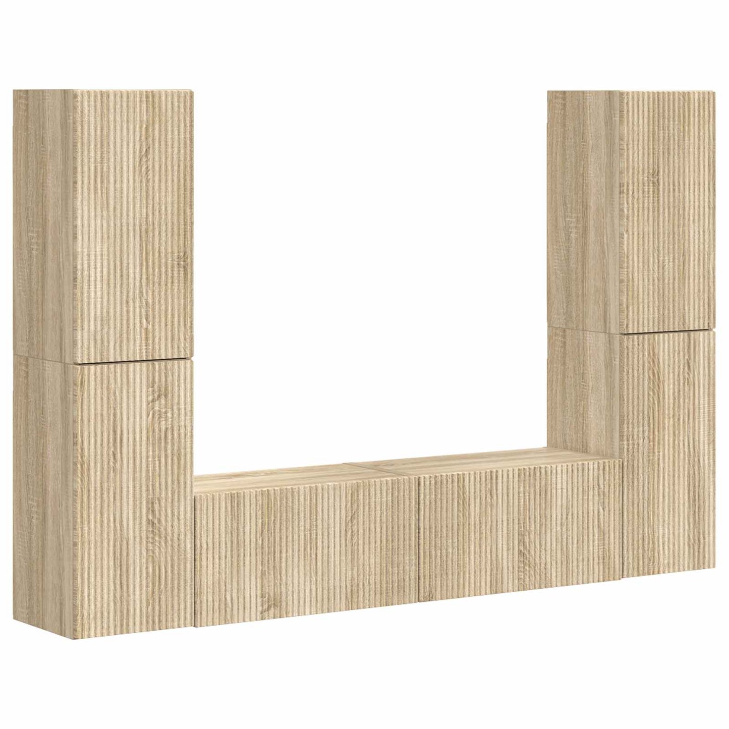 TV-Schrankset 6 pcs Sonoma-Eiche Holzwerkstoff