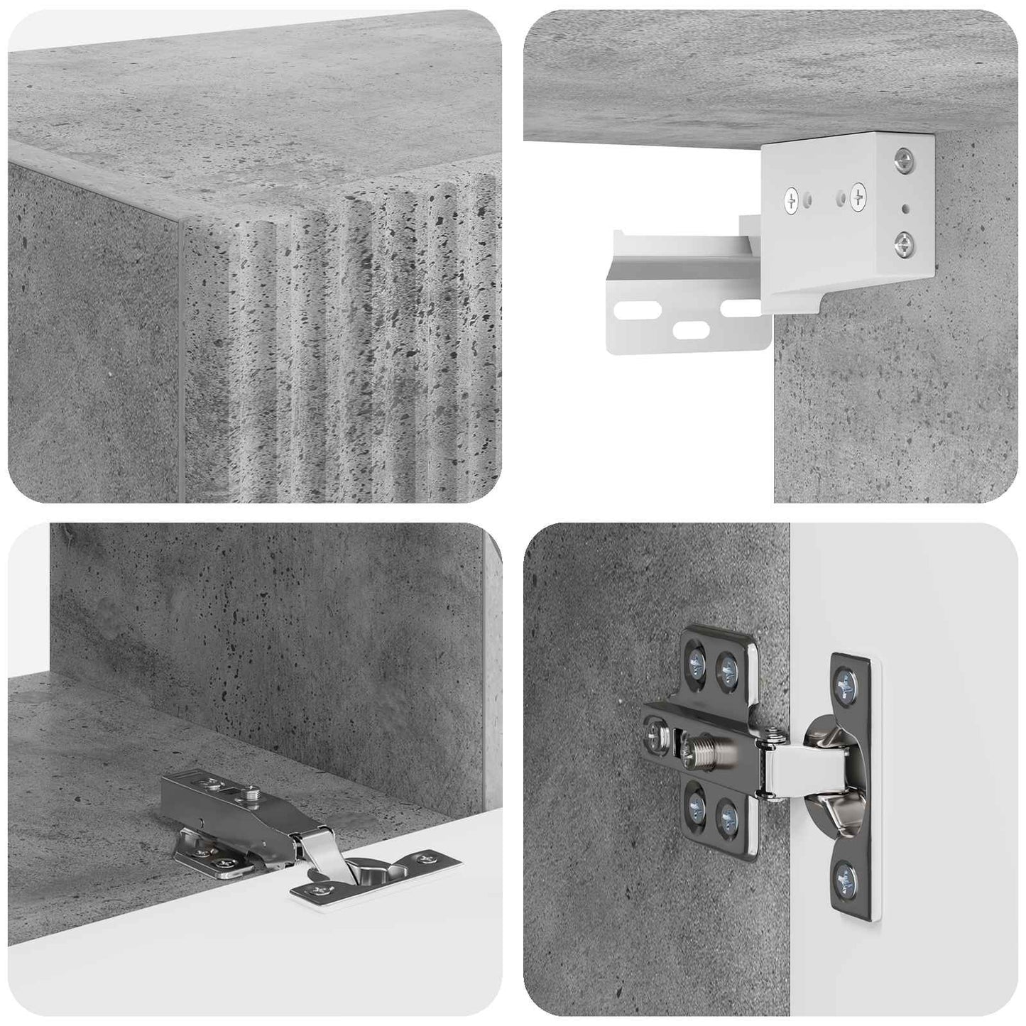 TV-Schrankset 6 pcs Beton Grau Holzwerkstoff