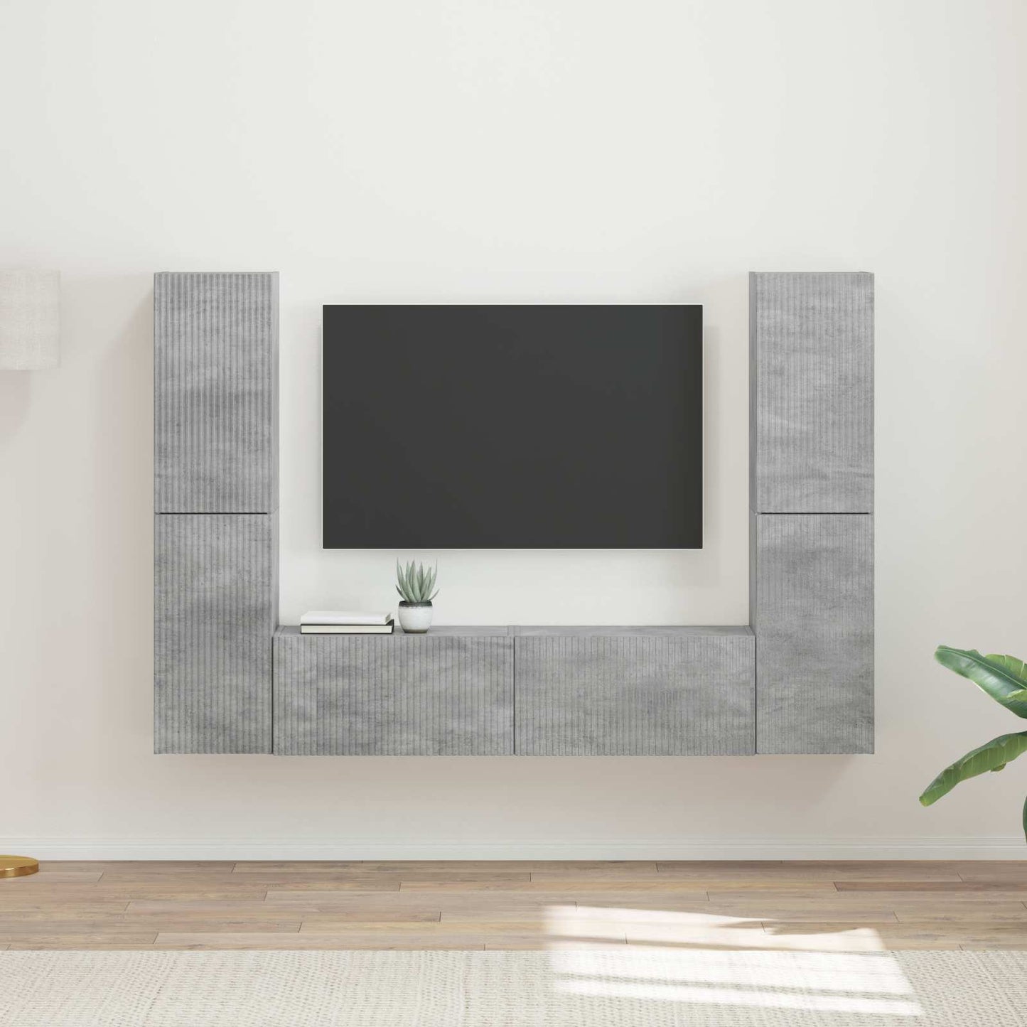 TV-Schrankset 6 pcs Beton Grau Holzwerkstoff
