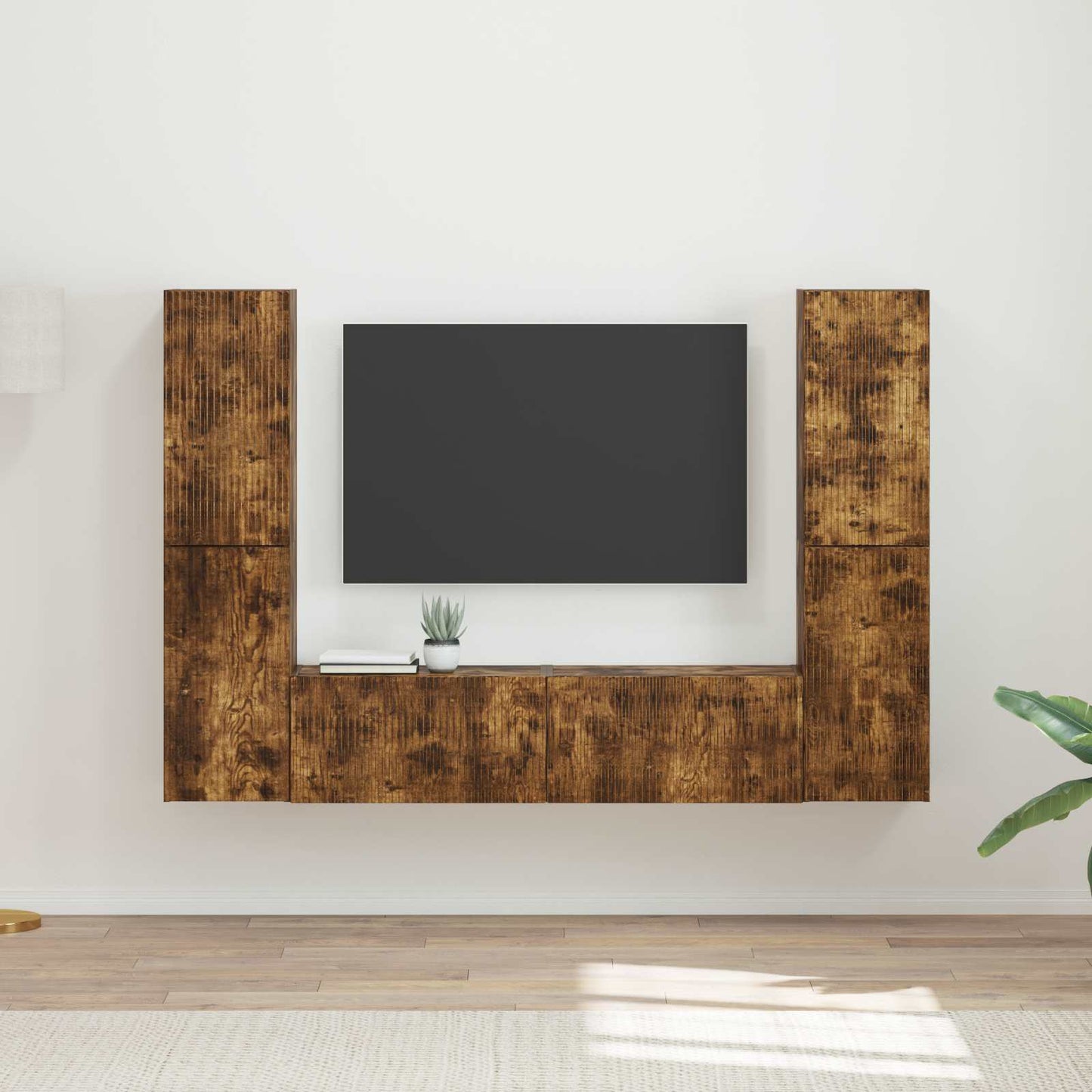 TV-Schrankset 6 pcs Geräucherte Eiche Holzwerkstoff