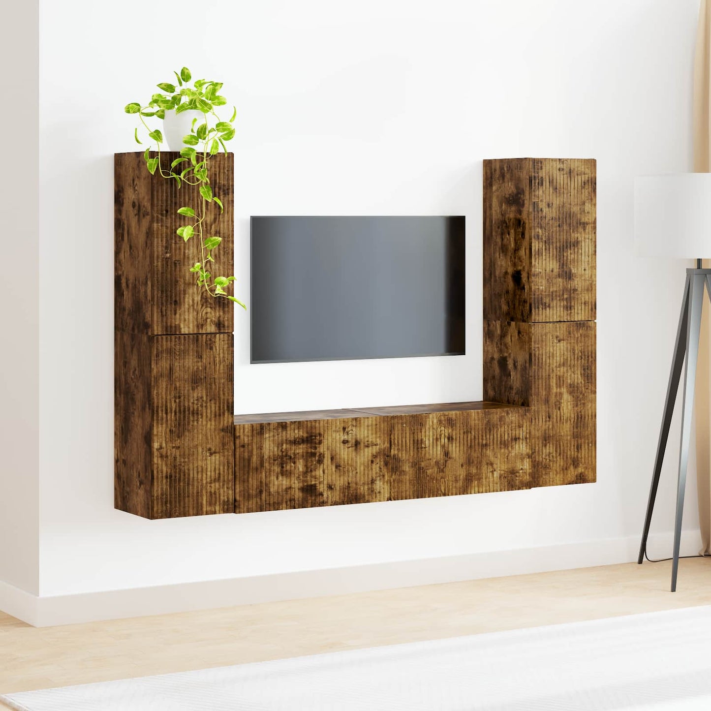 TV-Schrankset 6 pcs Geräucherte Eiche Holzwerkstoff