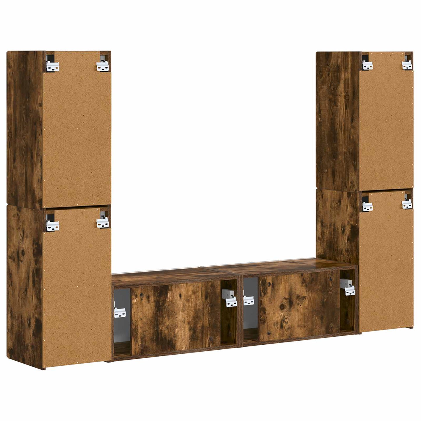 TV-Schrankset 6 pcs Geräucherte Eiche Holzwerkstoff