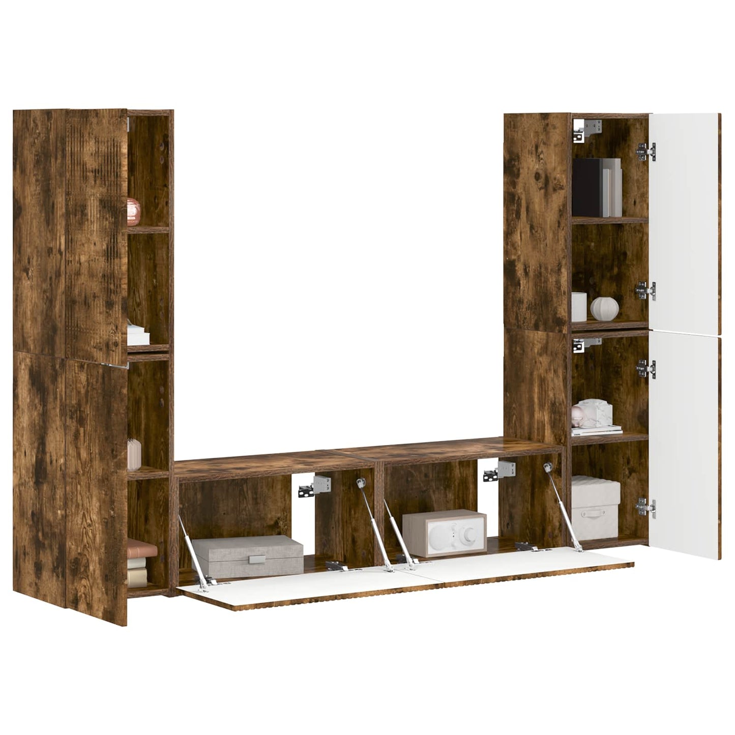 TV-Schrankset 6 pcs Geräucherte Eiche Holzwerkstoff
