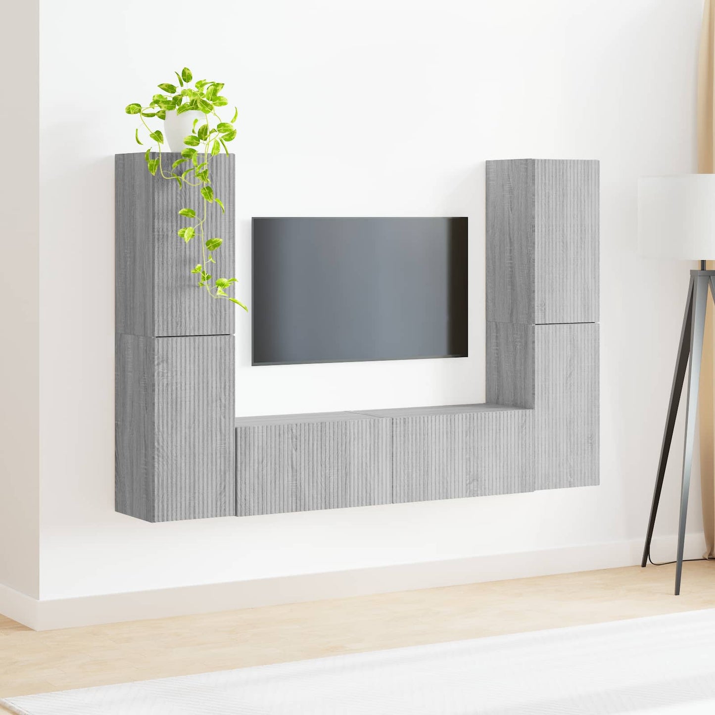 TV-Schrankset 6 pcs Graues Sonoma Holzwerkstoff
