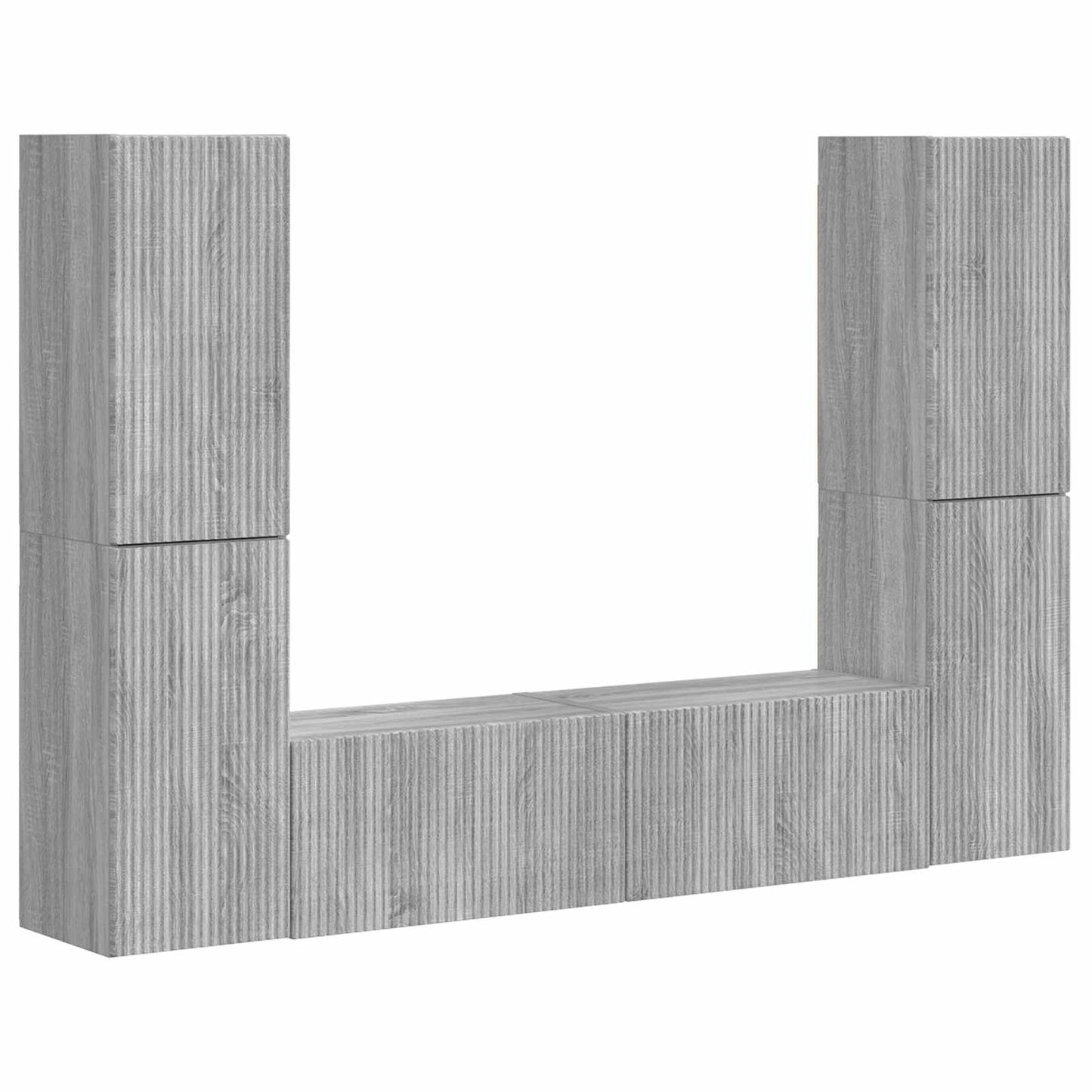 TV-Schrankset 6 pcs Graues Sonoma Holzwerkstoff