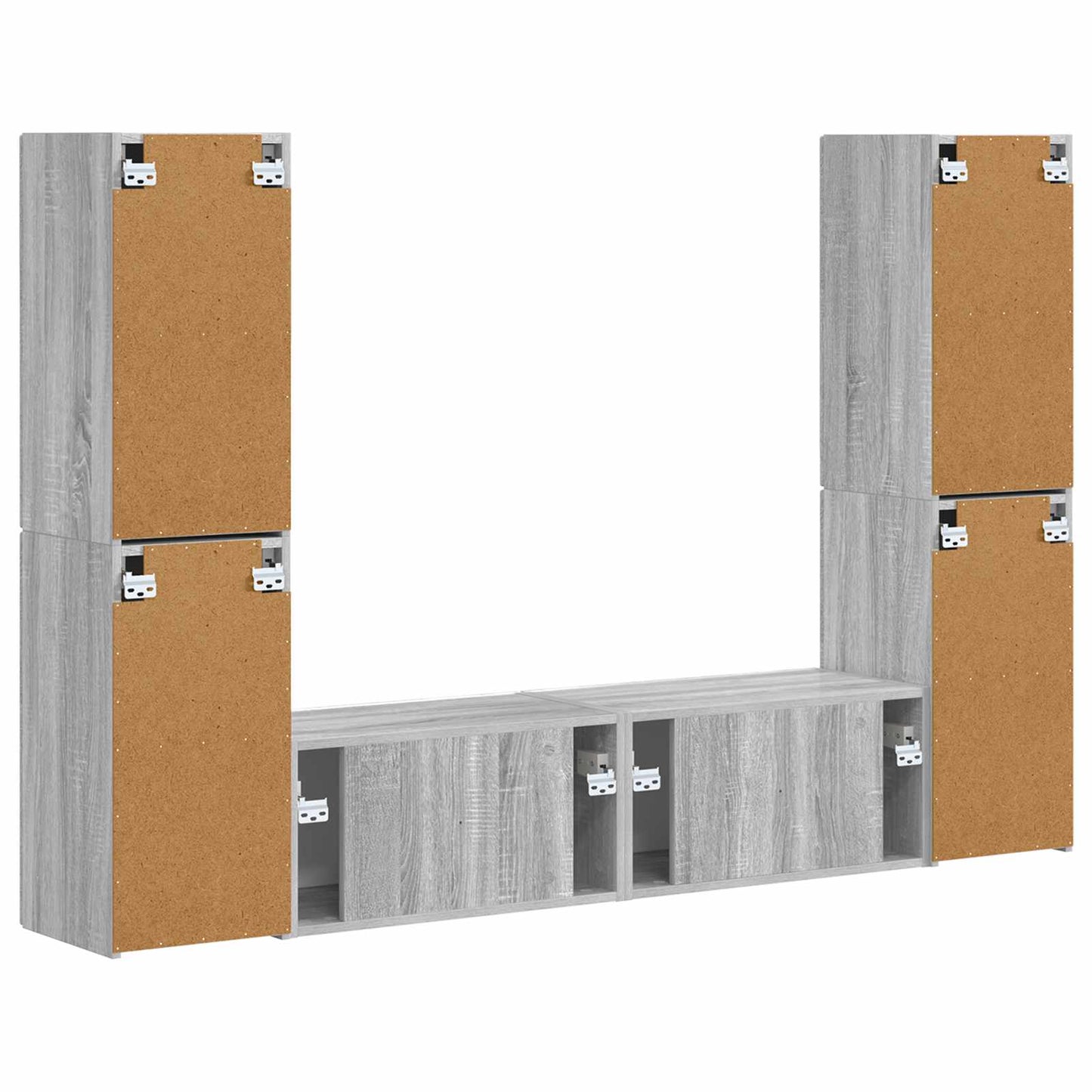 TV-Schrankset 6 pcs Graues Sonoma Holzwerkstoff