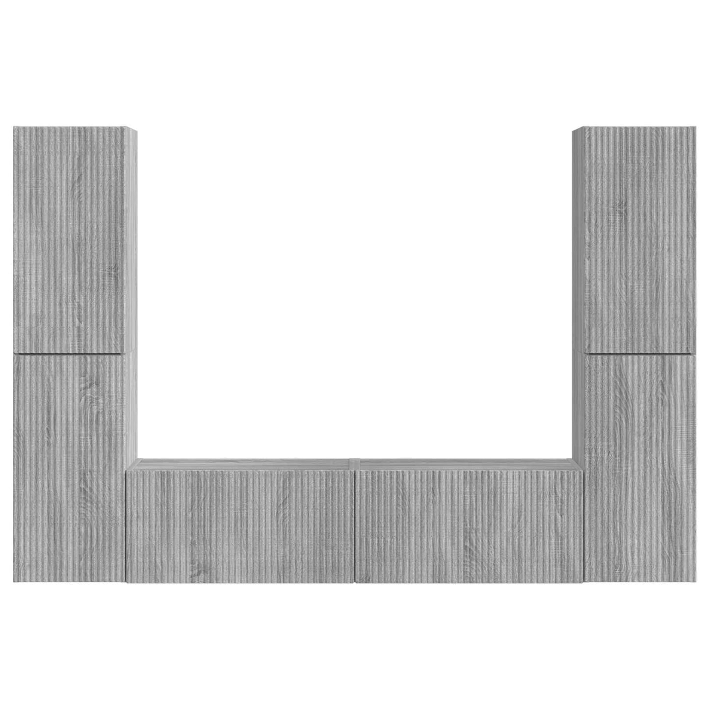 TV-Schrankset 6 pcs Graues Sonoma Holzwerkstoff