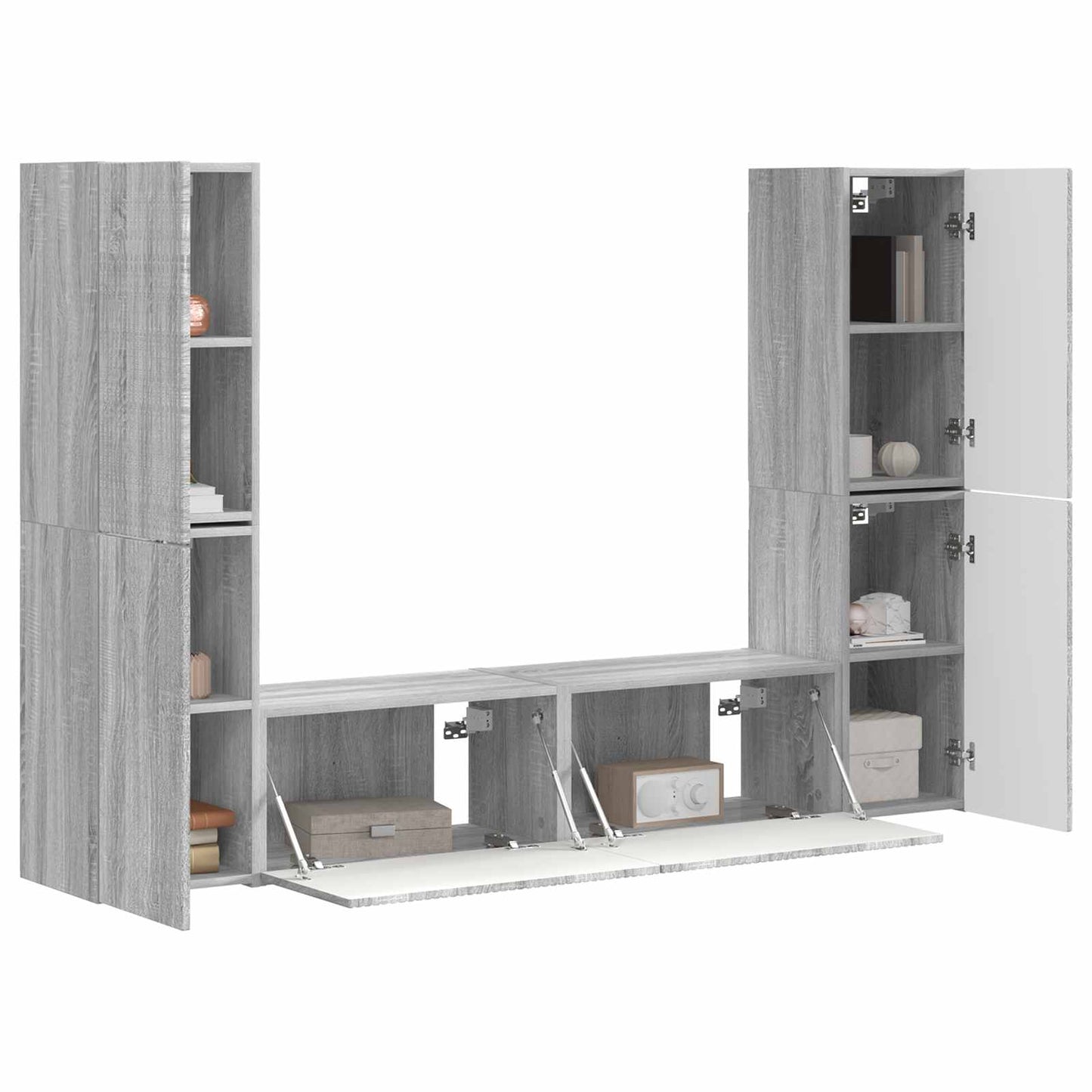 TV-Schrankset 6 pcs Graues Sonoma Holzwerkstoff