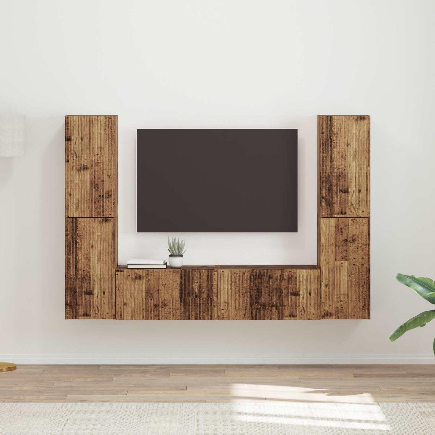 TV-Schrankset 6 pcs Altholz Holzwerkstoff