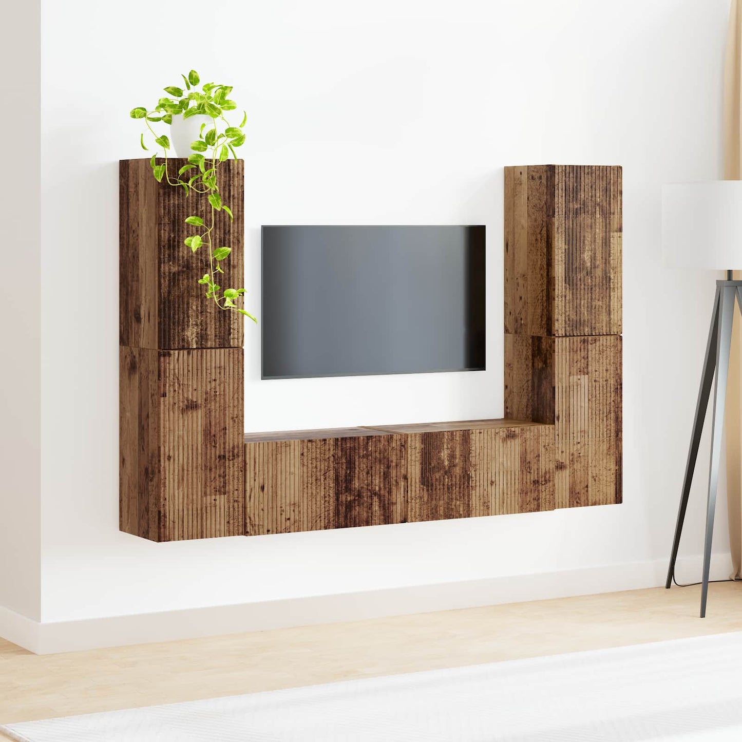 TV-Schrankset 6 pcs Altholz Holzwerkstoff