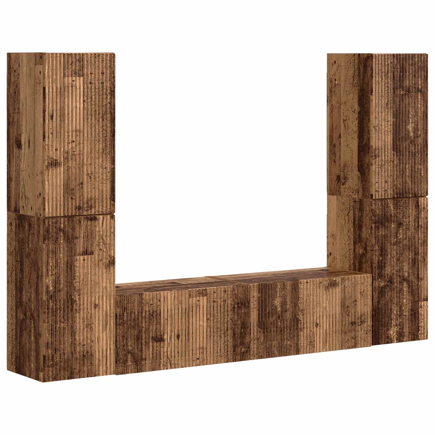 TV-Schrankset 6 pcs Altholz Holzwerkstoff