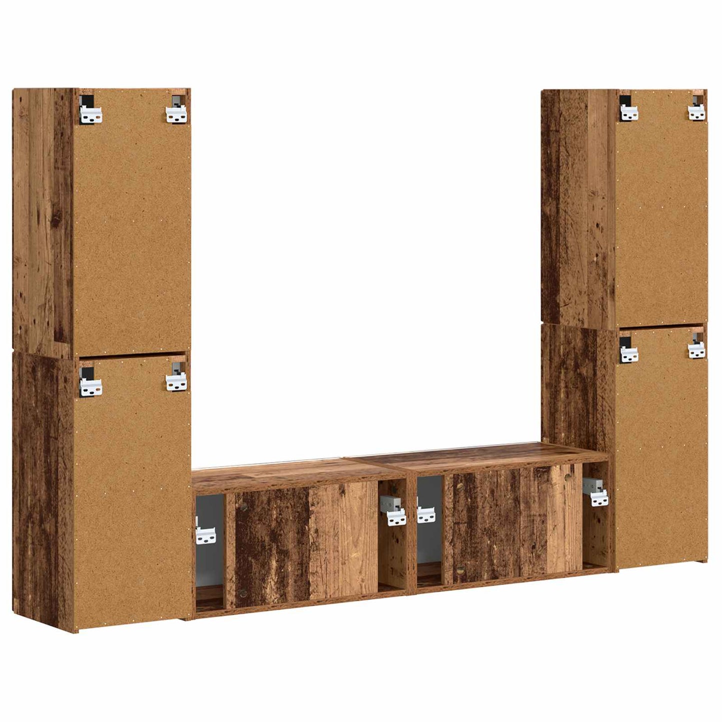 TV-Schrankset 6 pcs Altholz Holzwerkstoff
