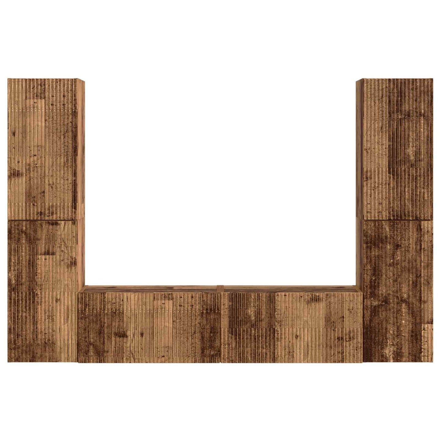 TV-Schrankset 6 pcs Altholz Holzwerkstoff