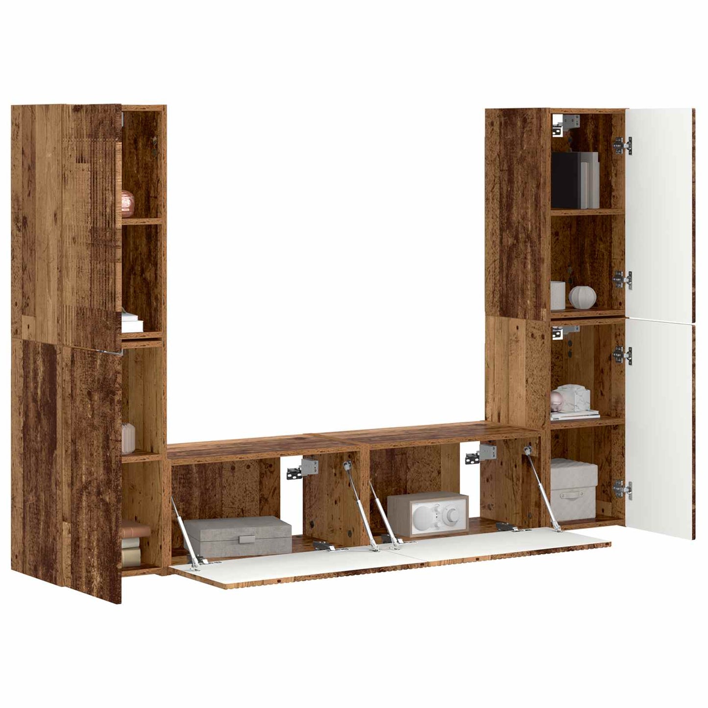 TV-Schrankset 6 pcs Altholz Holzwerkstoff