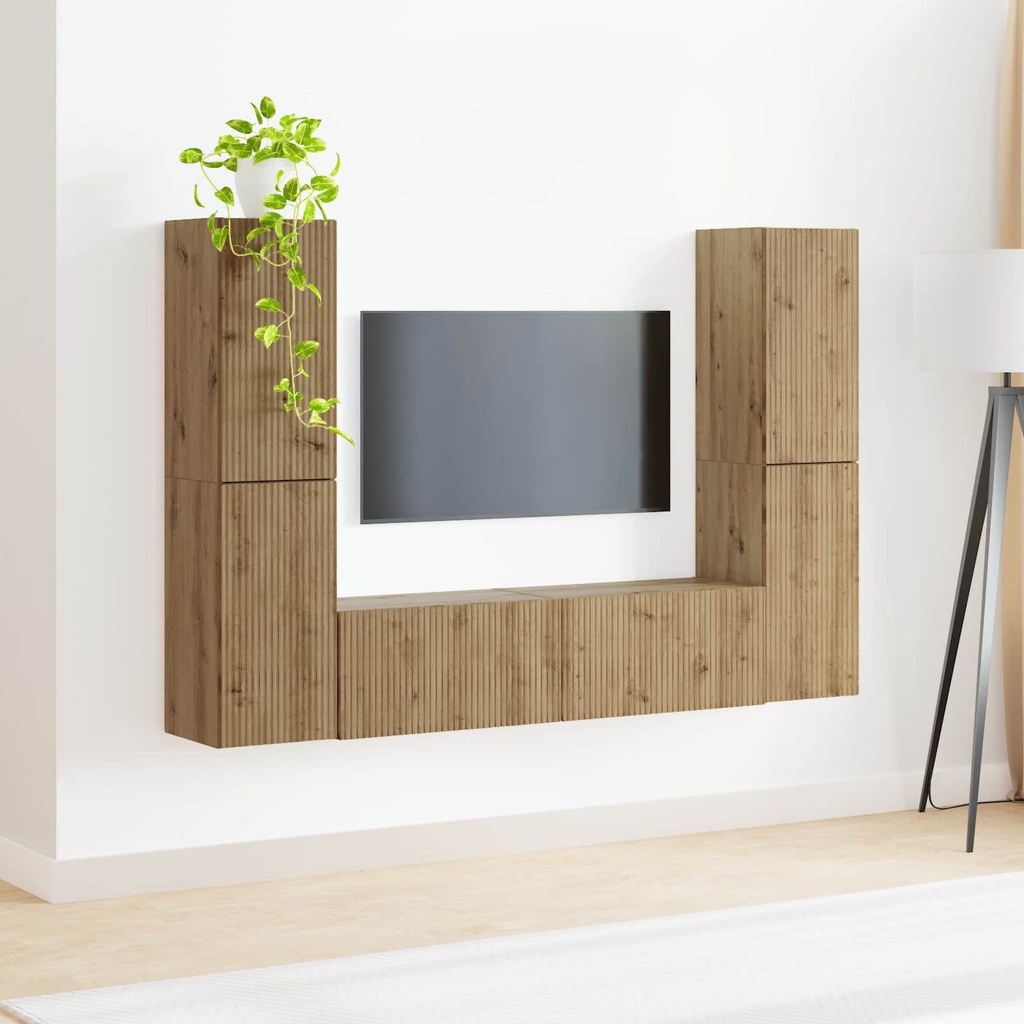TV-Schrankset 6 pcs Artisan-Eiche Holzwerkstoff