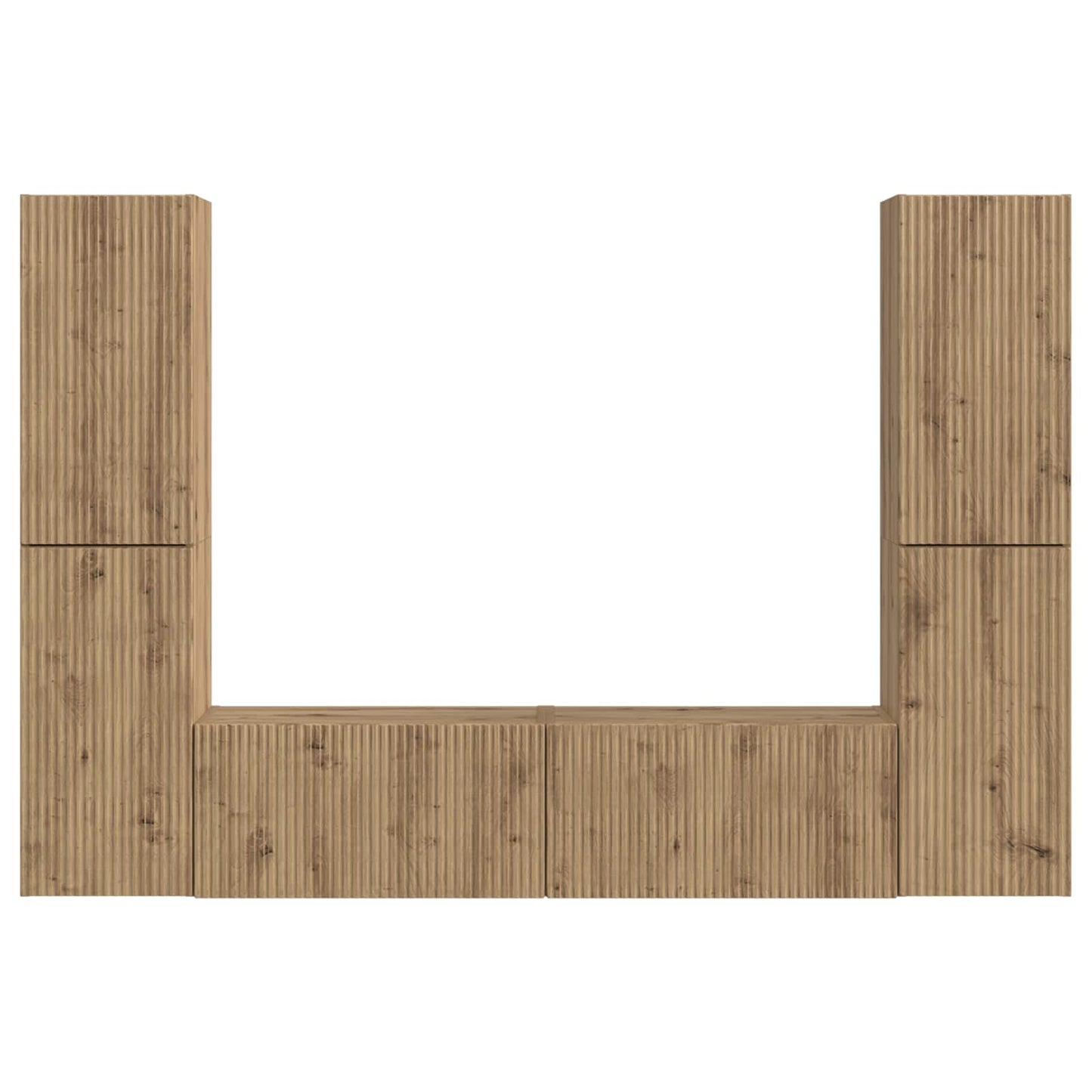 TV-Schrankset 6 pcs Artisan-Eiche Holzwerkstoff