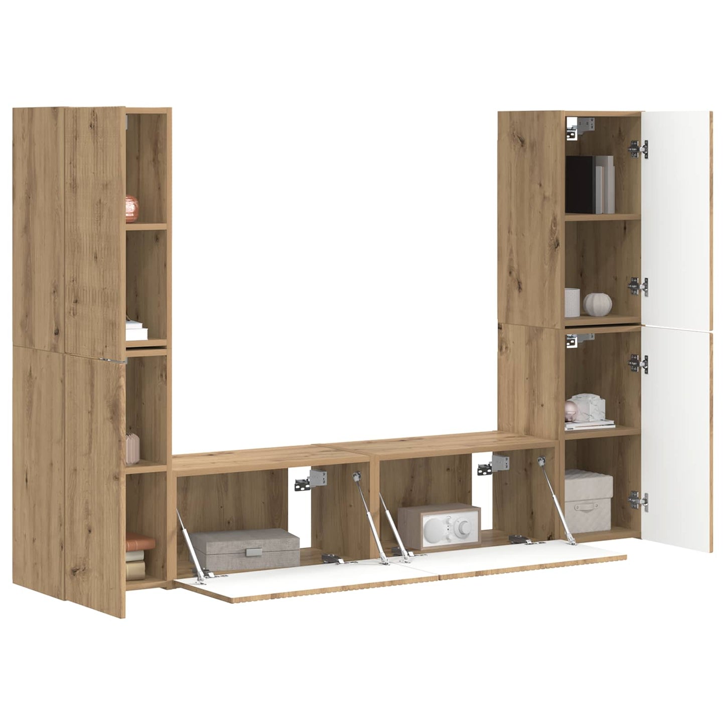 TV-Schrankset 6 pcs Artisan-Eiche Holzwerkstoff