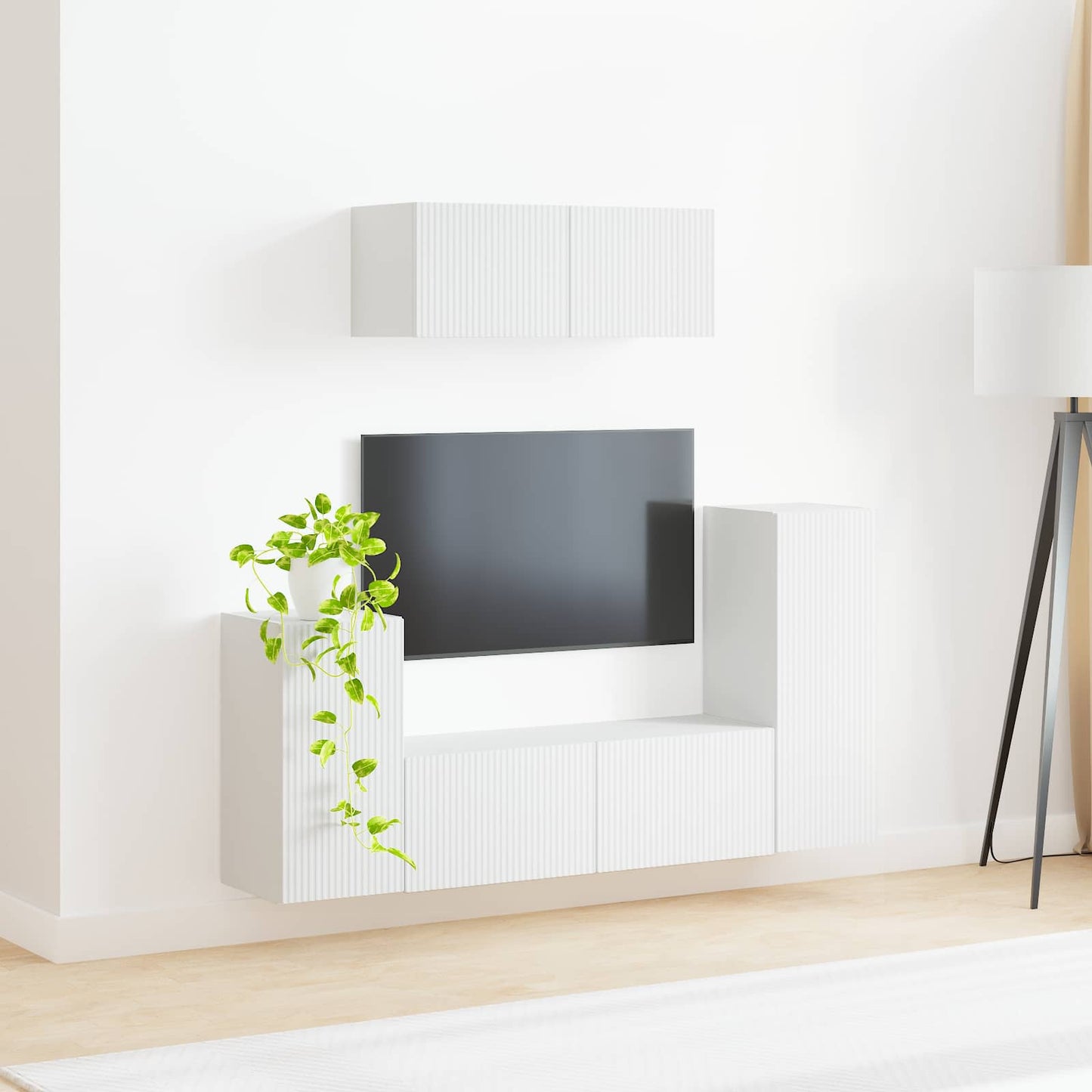 TV-Schrankset 4 pcs Weiß Holzwerkstoff