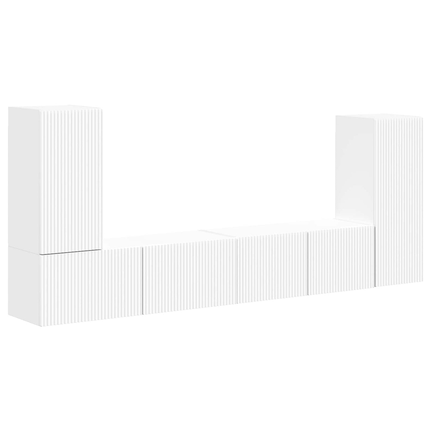 TV-Schrankset 4 pcs Weiß Holzwerkstoff