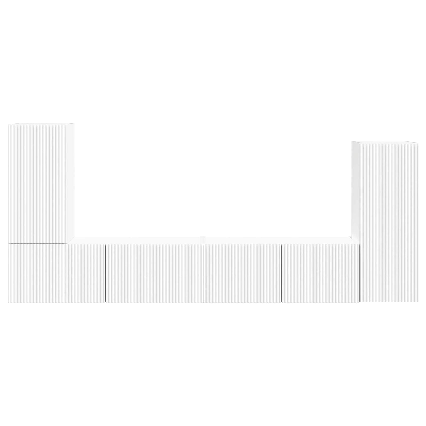 TV-Schrankset 4 pcs Weiß Holzwerkstoff