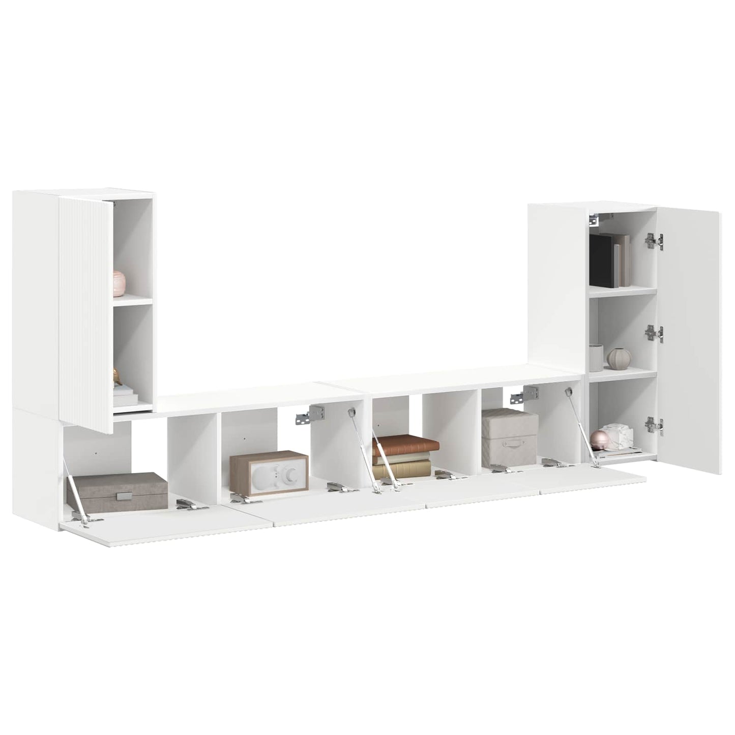 TV-Schrankset 4 pcs Weiß Holzwerkstoff