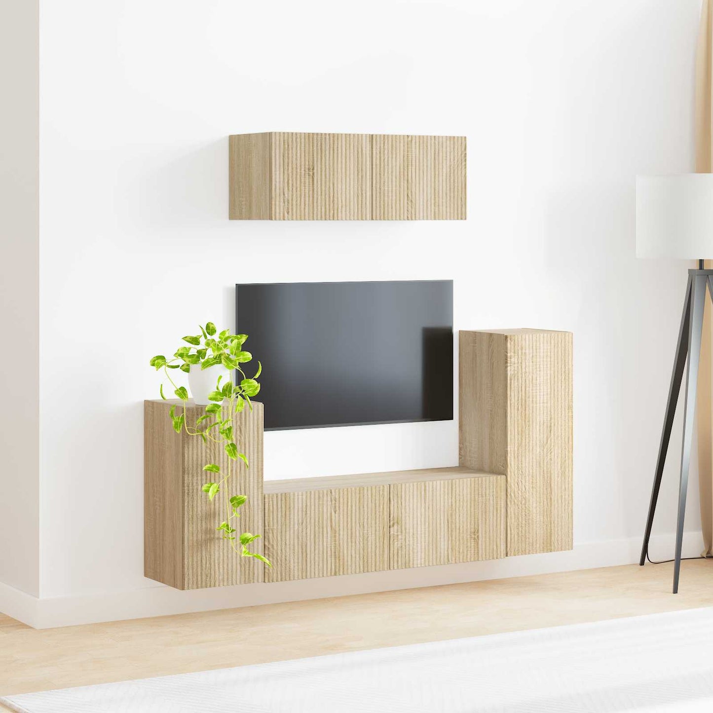 TV-Schrankset 4 pcs Sonoma-Eiche Holzwerkstoff