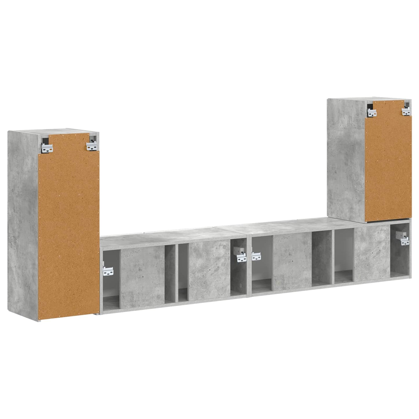 TV-Schrankset 4 pcs Beton Grau Holzwerkstoff