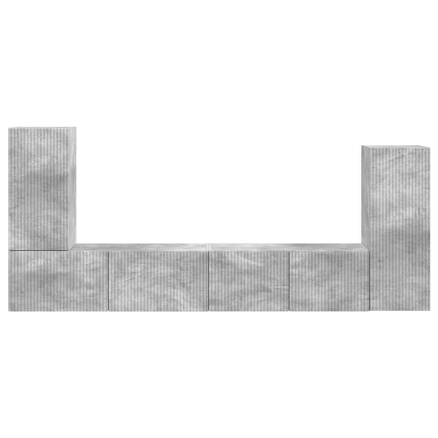 TV-Schrankset 4 pcs Beton Grau Holzwerkstoff