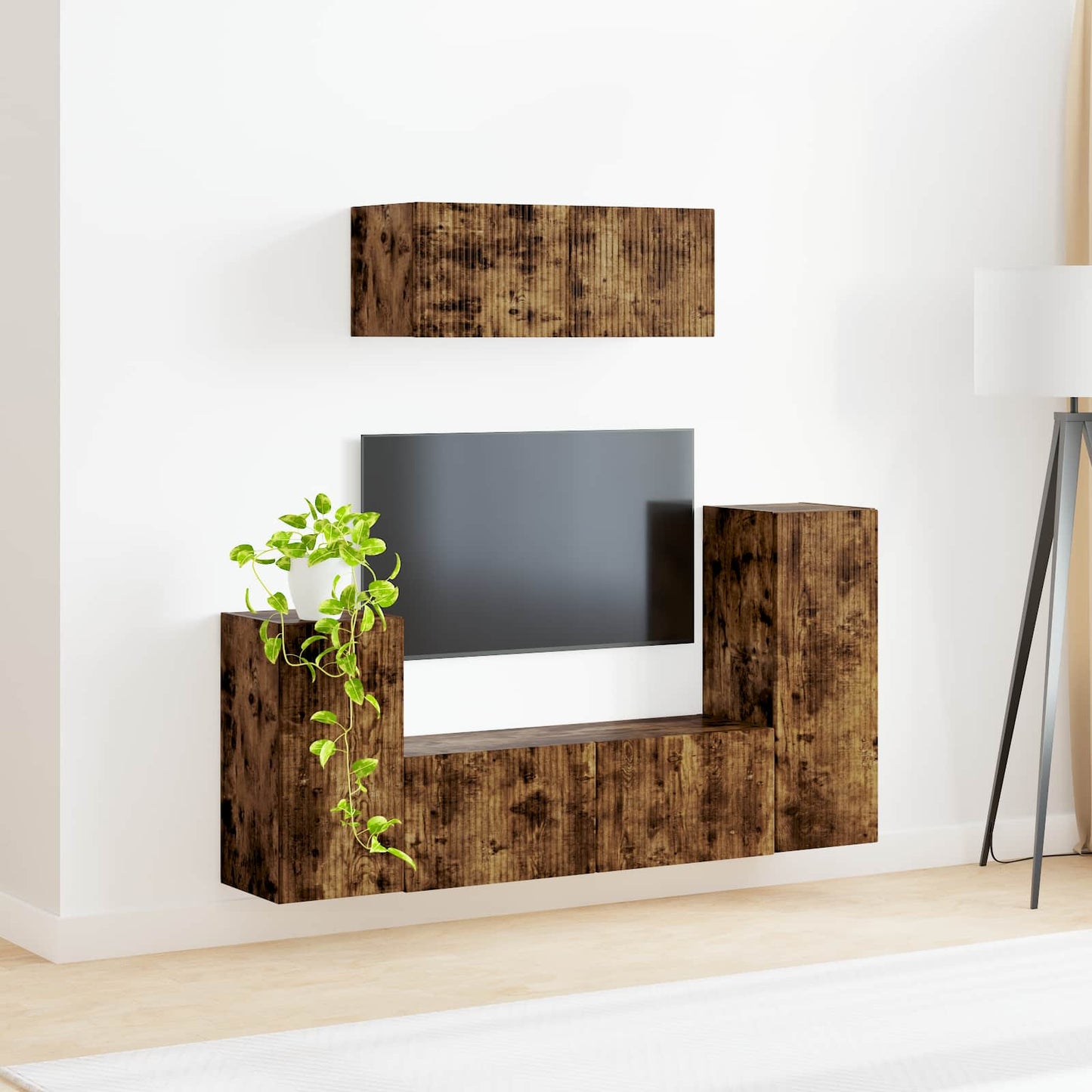 TV-Schrankset 4 pcs Geräucherte Eiche Holzwerkstoff