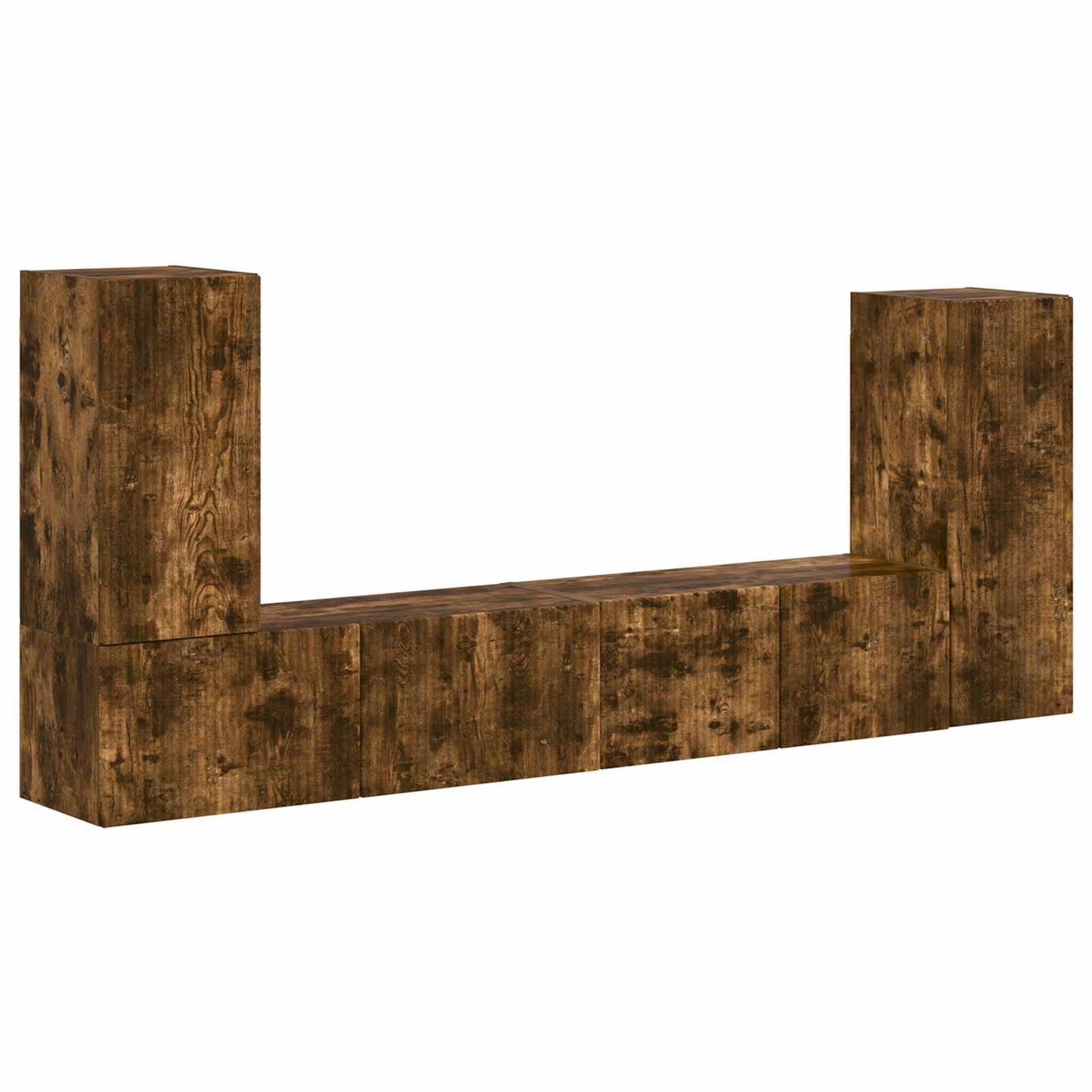 TV-Schrankset 4 pcs Geräucherte Eiche Holzwerkstoff