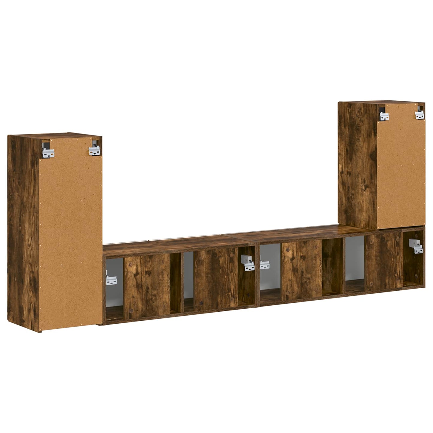 TV-Schrankset 4 pcs Geräucherte Eiche Holzwerkstoff