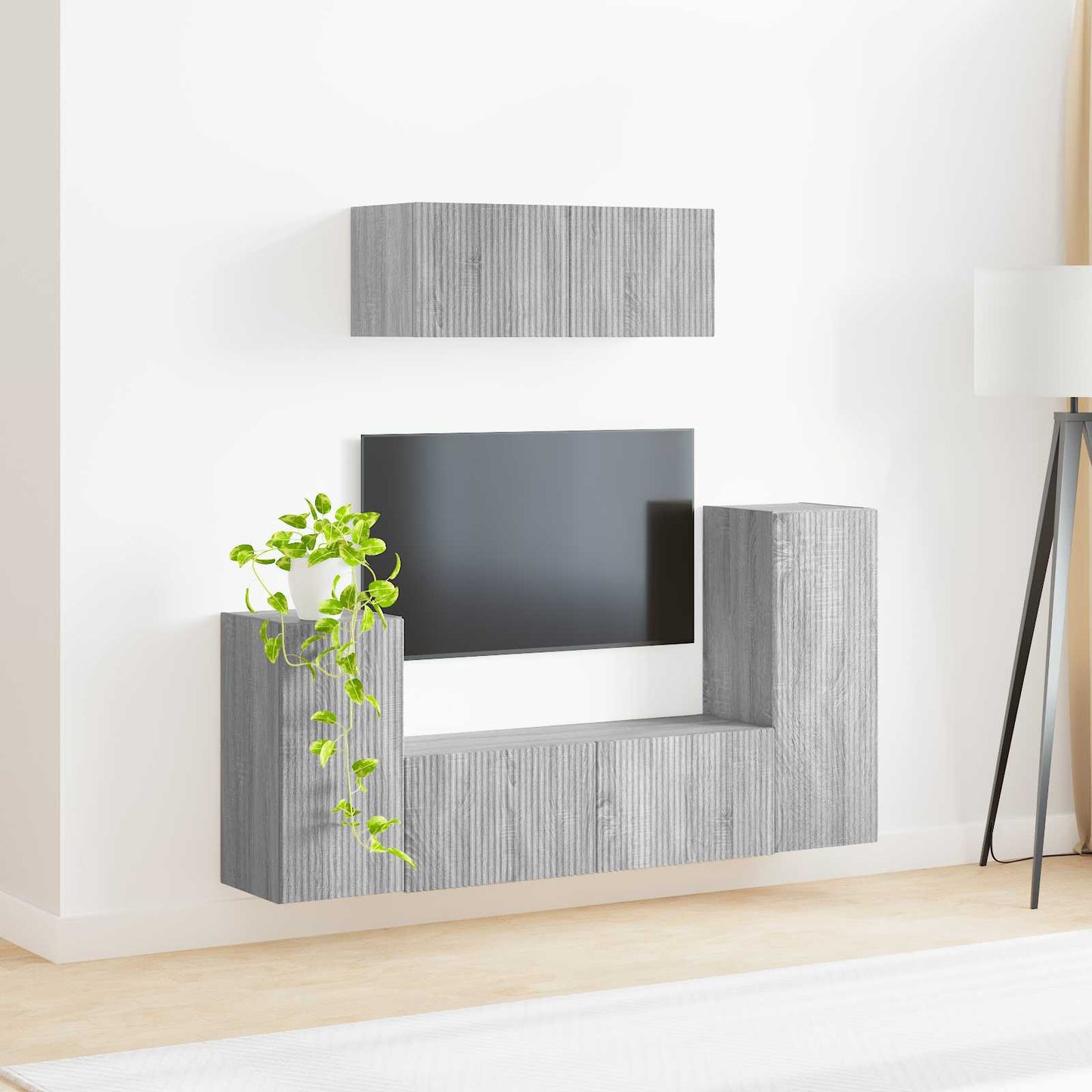 TV-Schrankset 4 pcs Graues Sonoma Holzwerkstoff