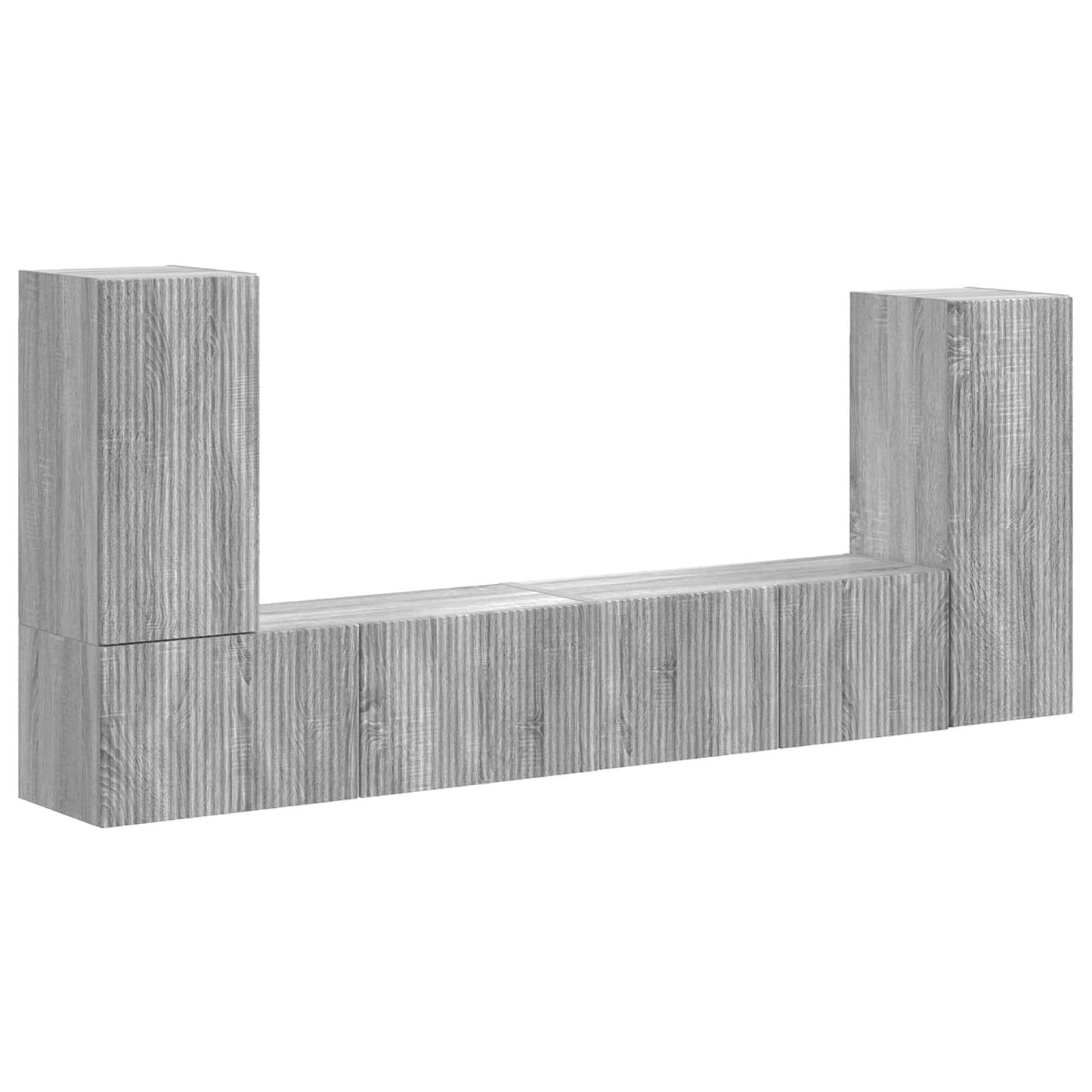 TV-Schrankset 4 pcs Graues Sonoma Holzwerkstoff