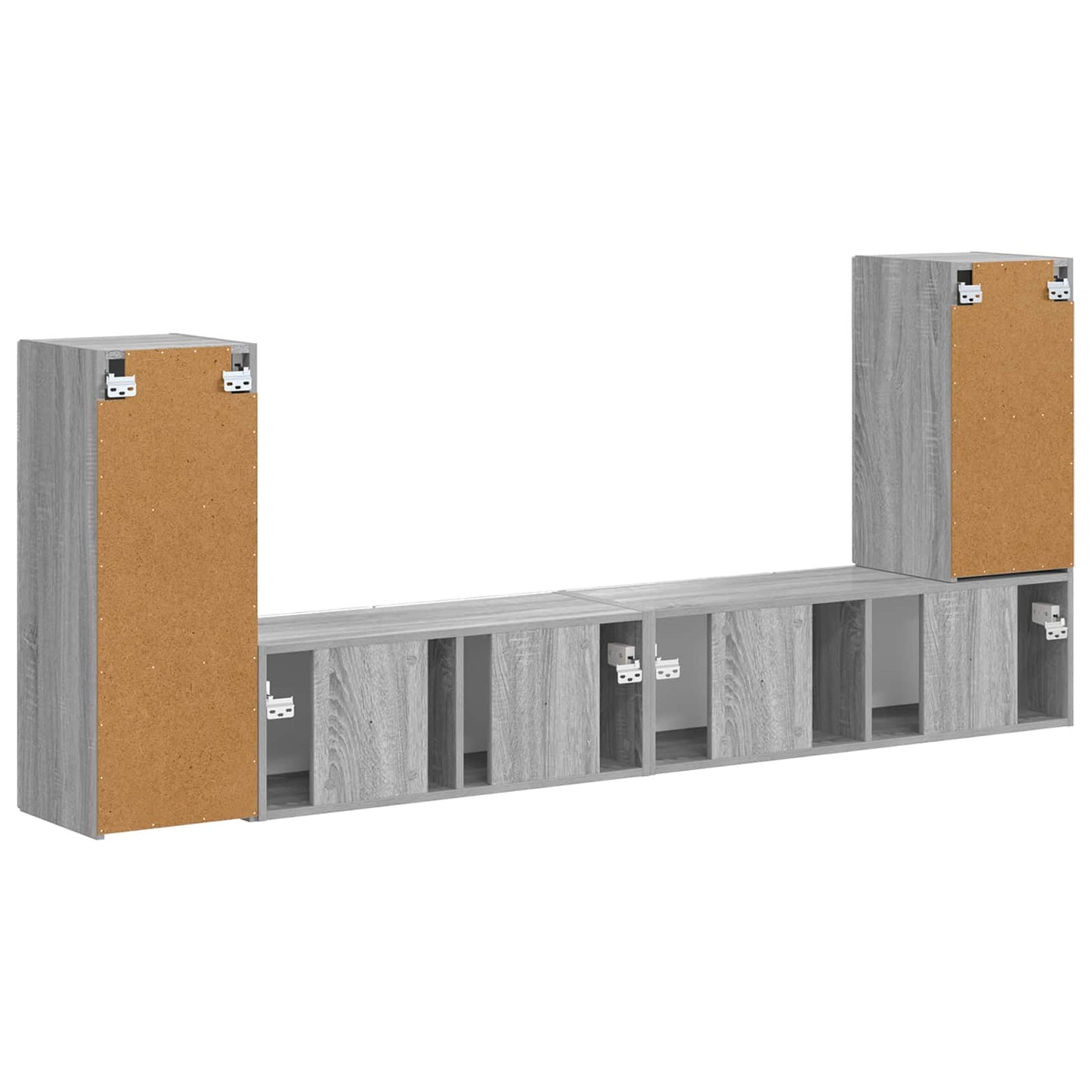 TV-Schrankset 4 pcs Graues Sonoma Holzwerkstoff