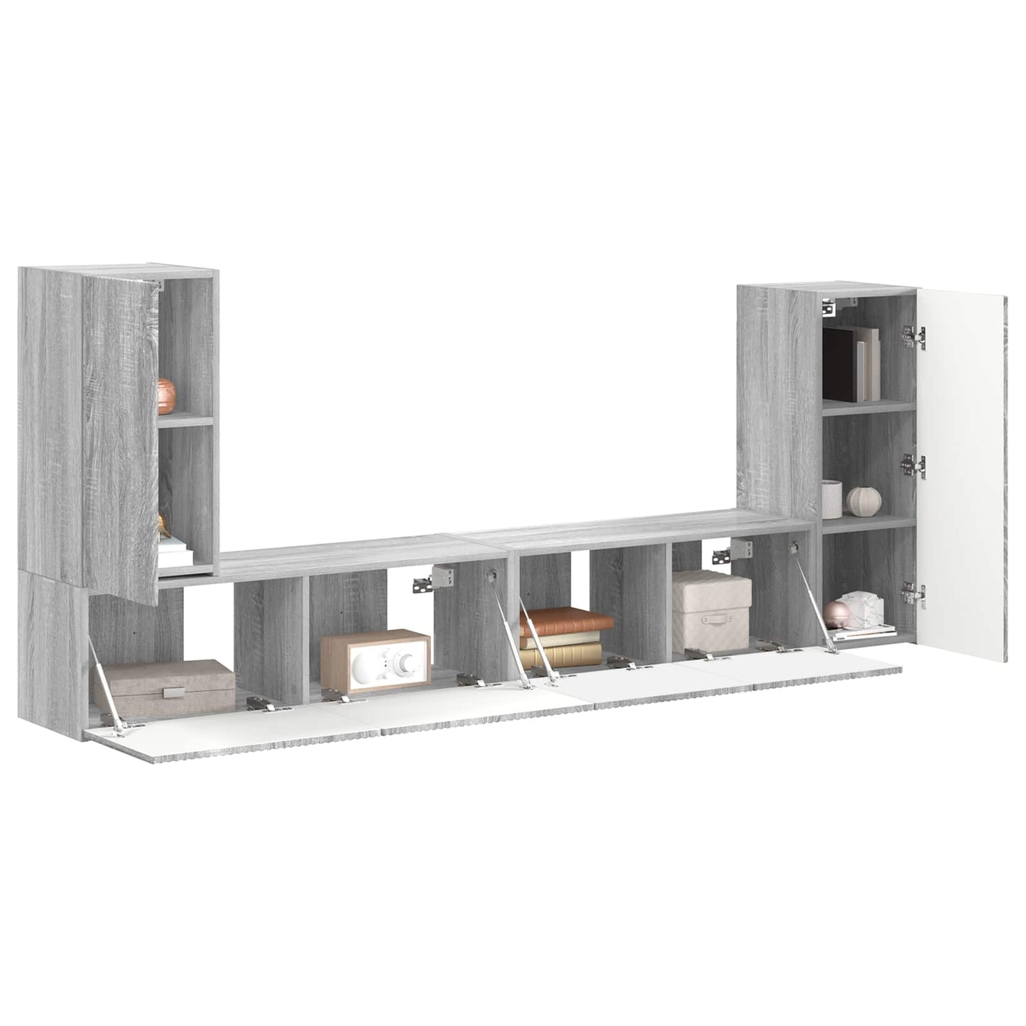 TV-Schrankset 4 pcs Graues Sonoma Holzwerkstoff