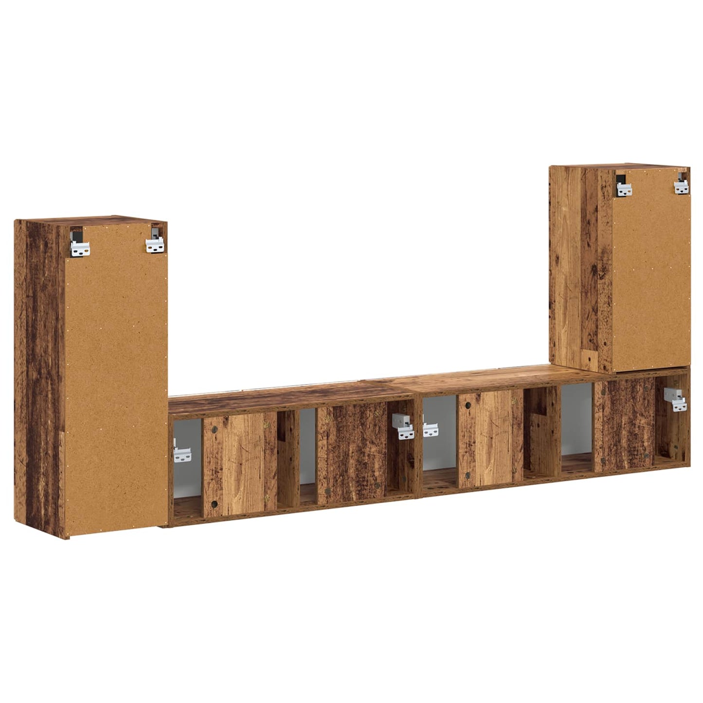 TV-Schrankset 4 pcs Altholz Holzwerkstoff