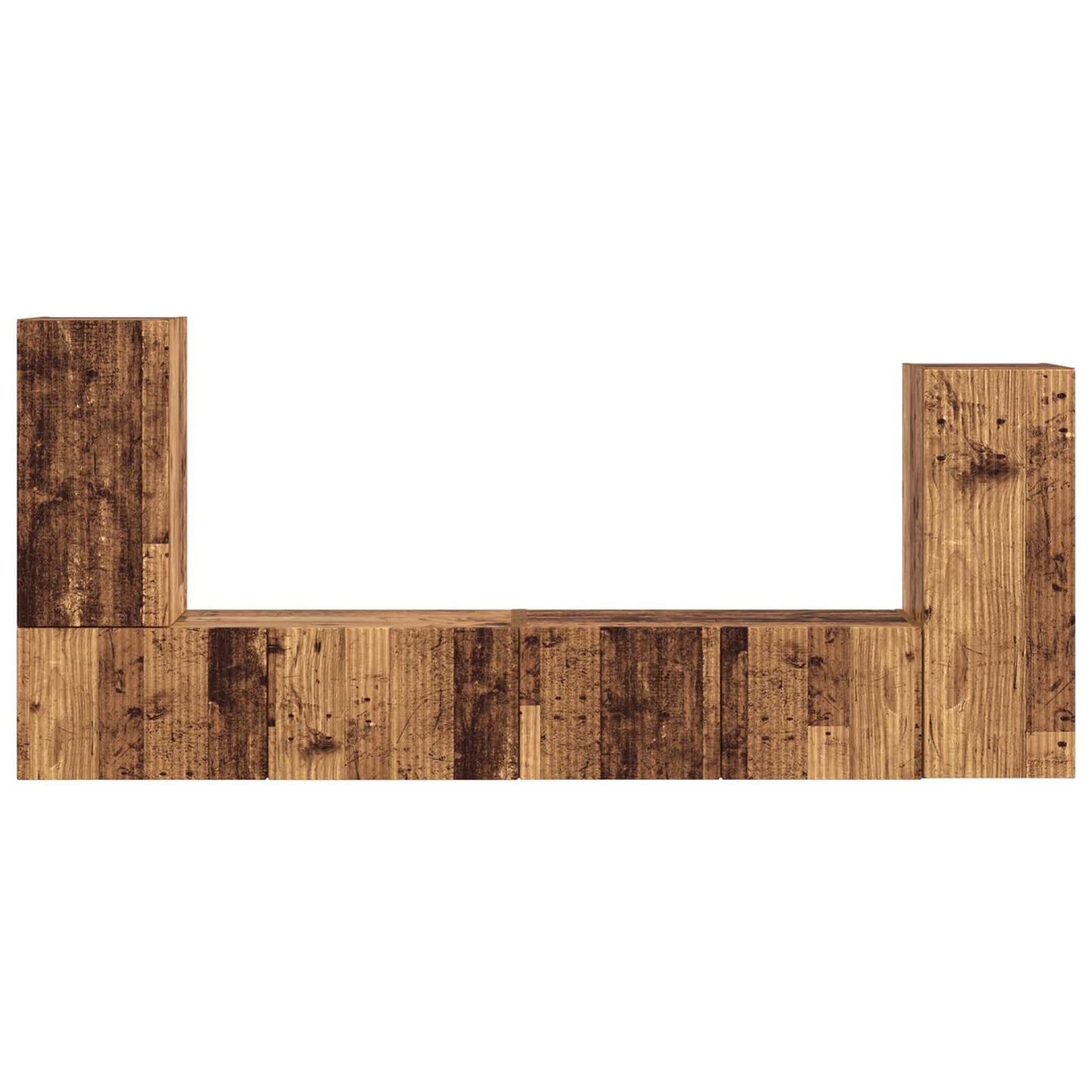 TV-Schrankset 4 pcs Altholz Holzwerkstoff