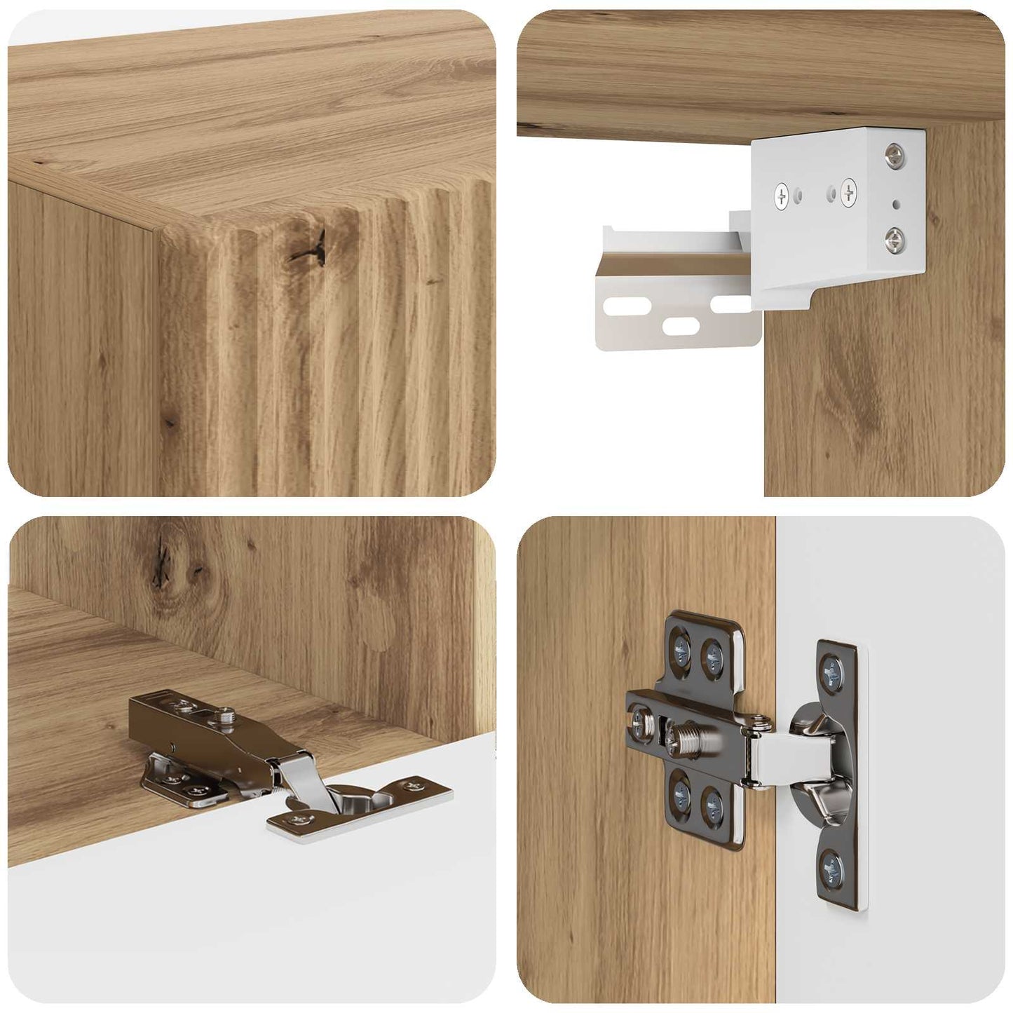TV-Schrankset 4 pcs Artisan-Eiche Holzwerkstoff