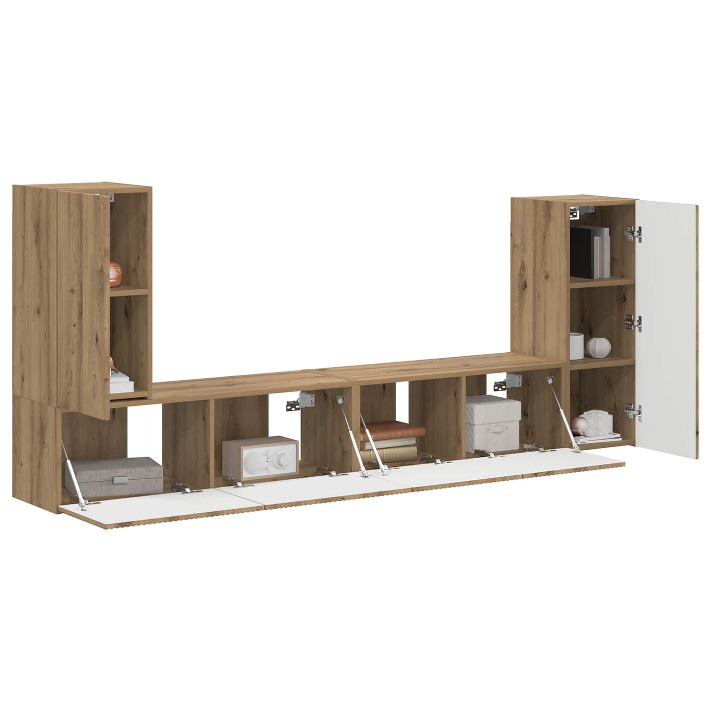 TV-Schrankset 4 pcs Artisan-Eiche Holzwerkstoff