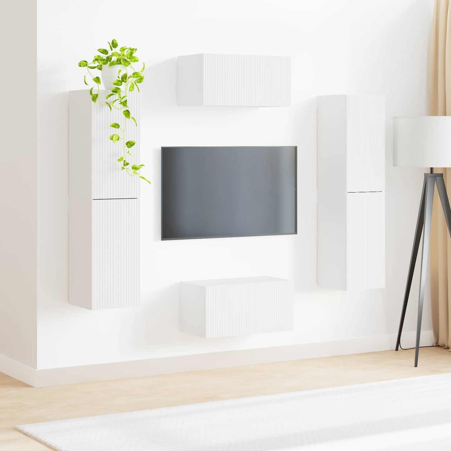 TV-Schrankset 6 pcs Weiß Holzwerkstoff