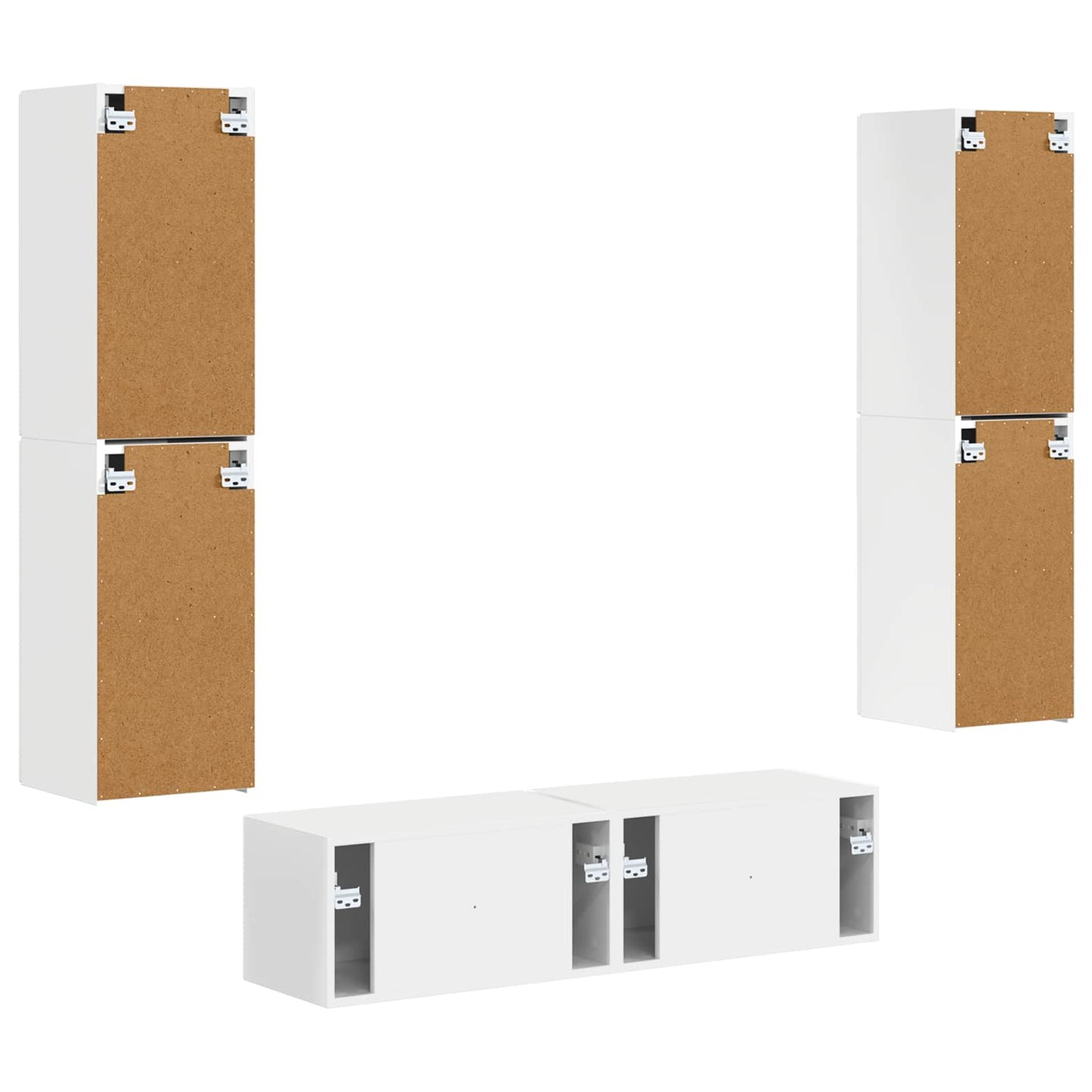 TV-Schrankset 6 pcs Weiß Holzwerkstoff