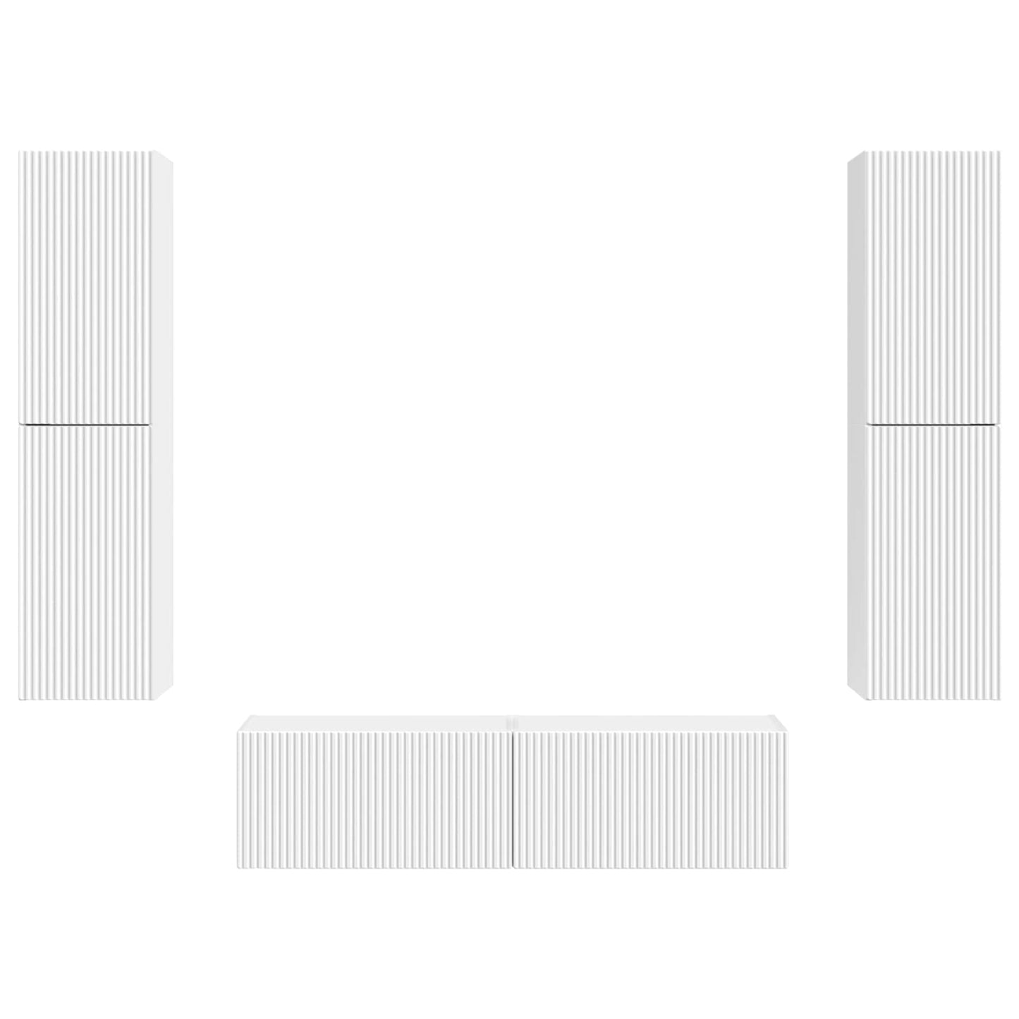 TV-Schrankset 6 pcs Weiß Holzwerkstoff