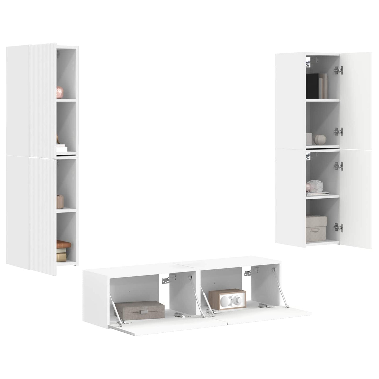 TV-Schrankset 6 pcs Weiß Holzwerkstoff